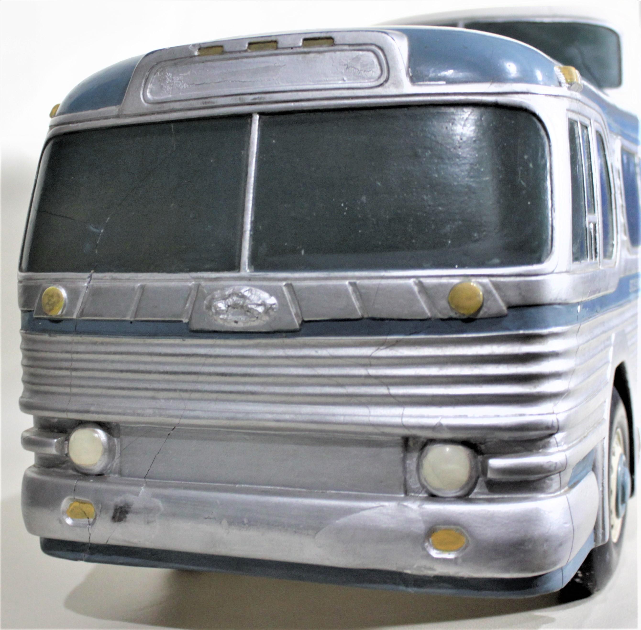 Molded Large Mid-Century Plaster 'Scenicruiser' Greyhound Bus Advertising Display Model