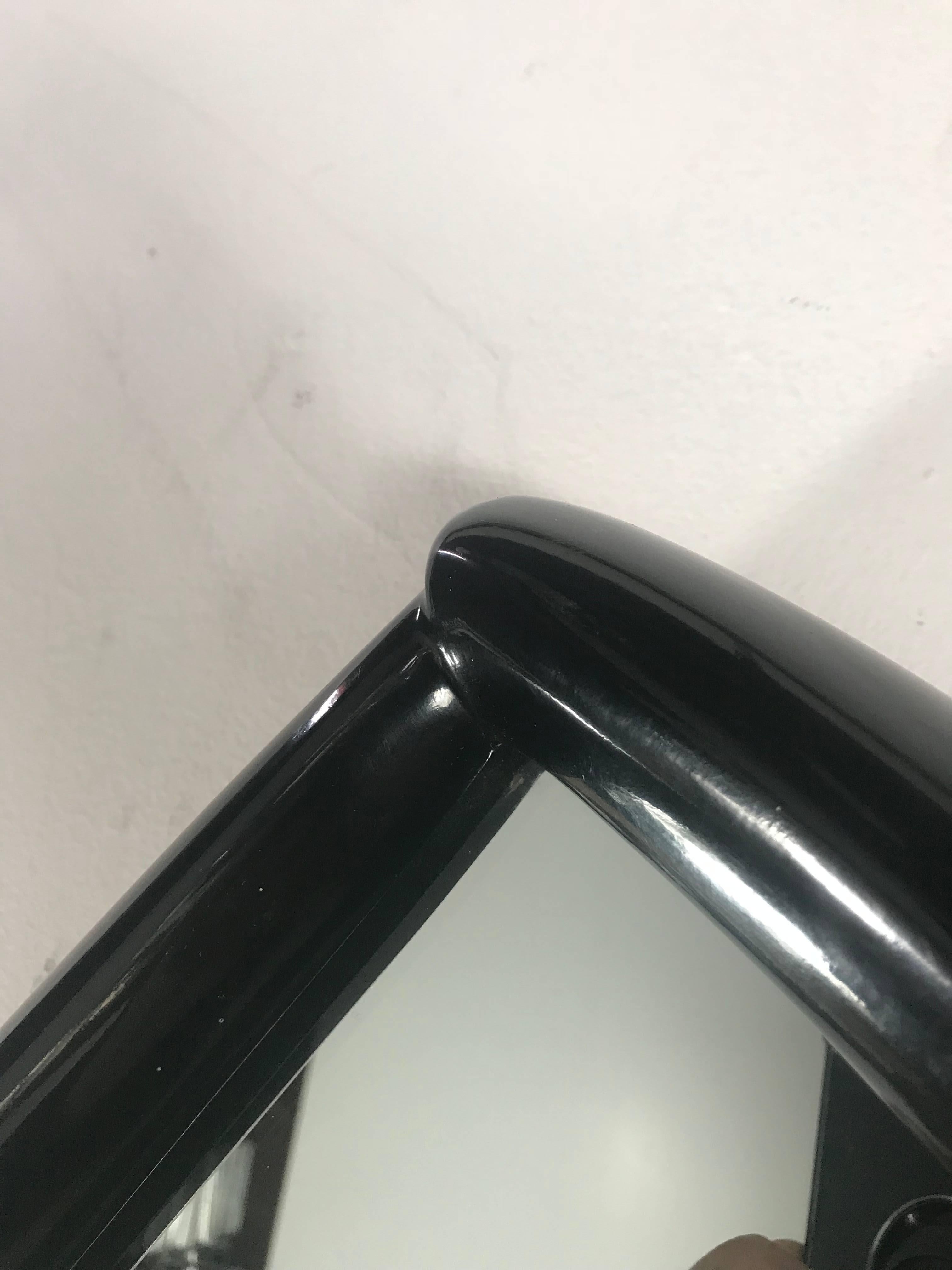 black teardrop mirror