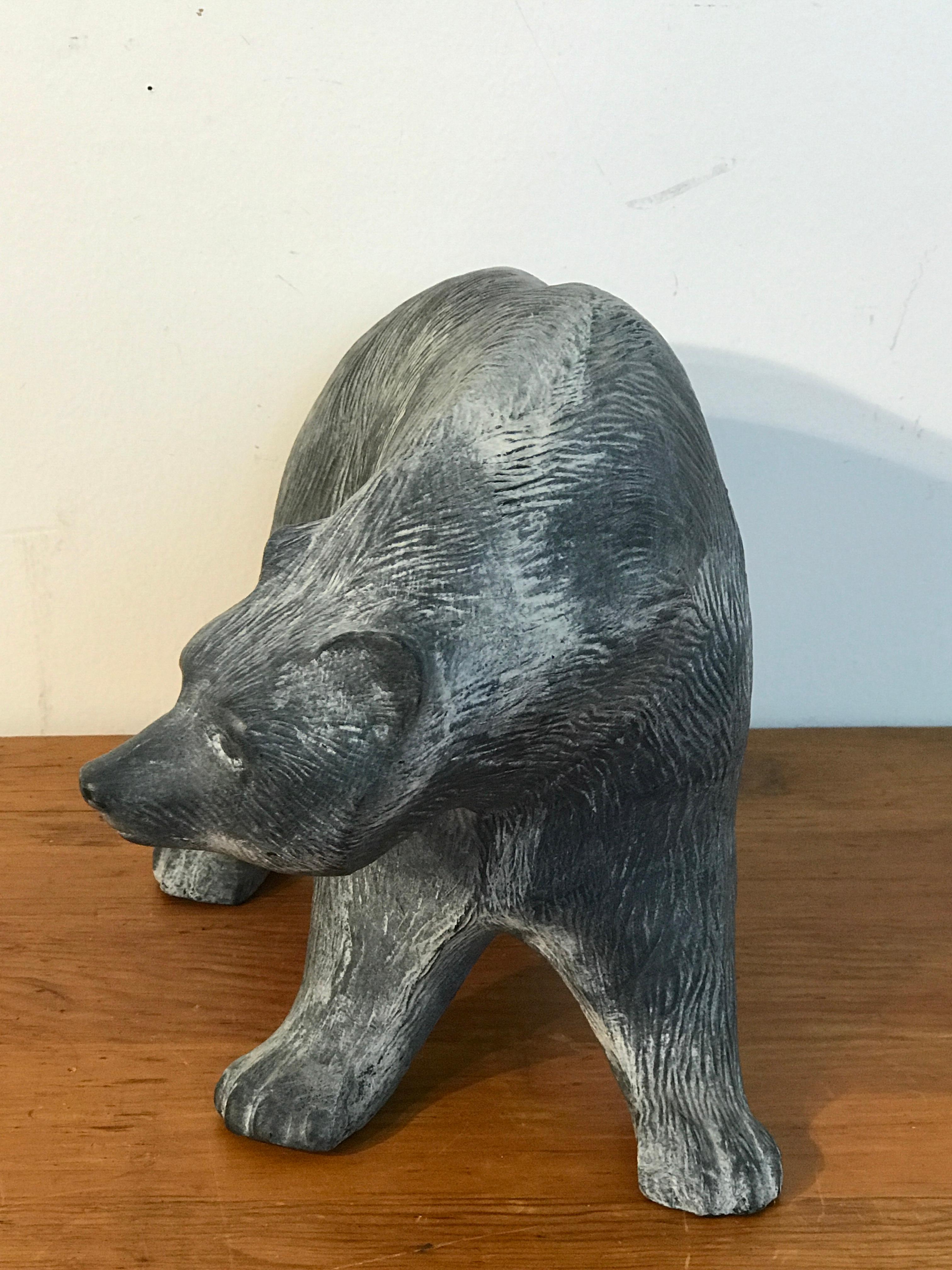Mid-Century Modern Large Midcentury Pottery Bear, Attributed to Tony Evans For Sale