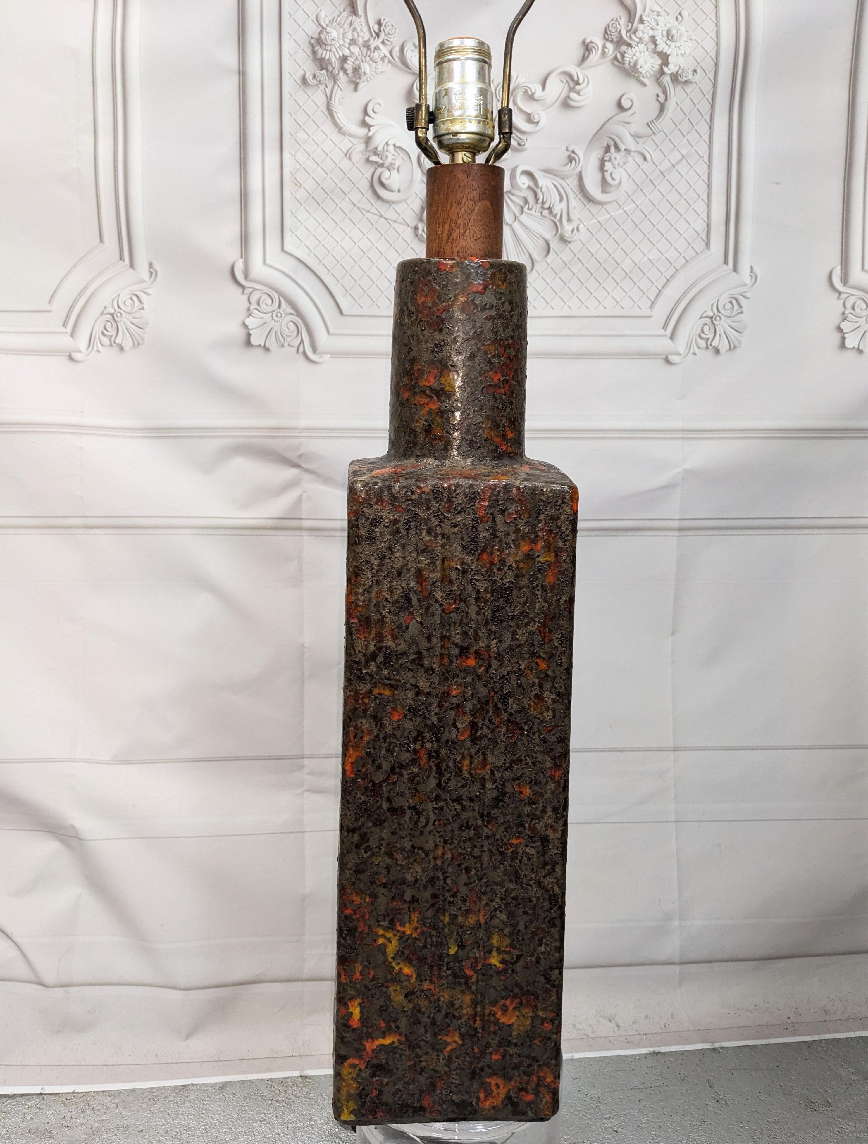 Große Mid Century Pottery Lampe (amerikanisch) im Angebot