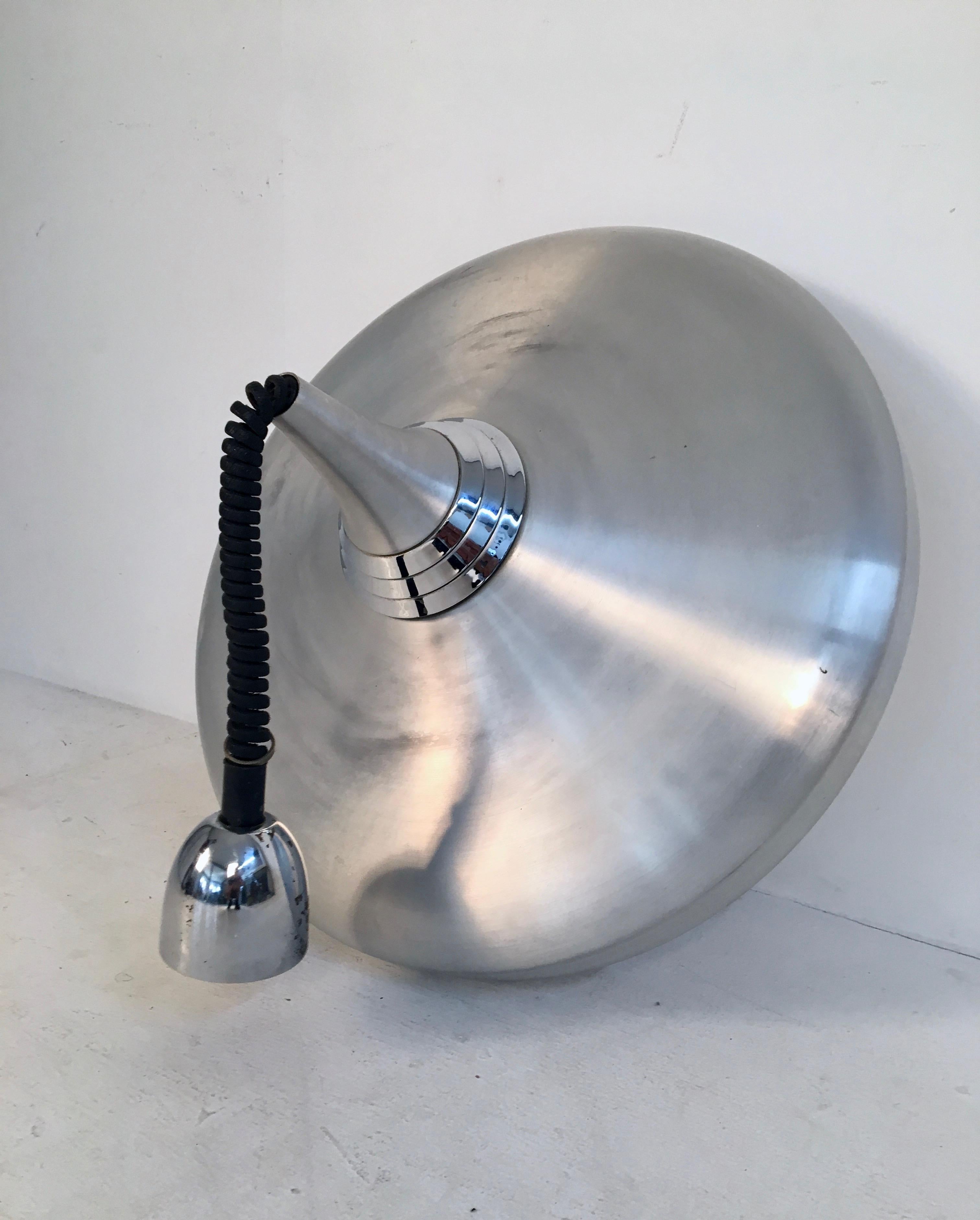 Large Midcentury Pull Down Pendant Lamp Shade, Italy, circa 1970 For Sale 2