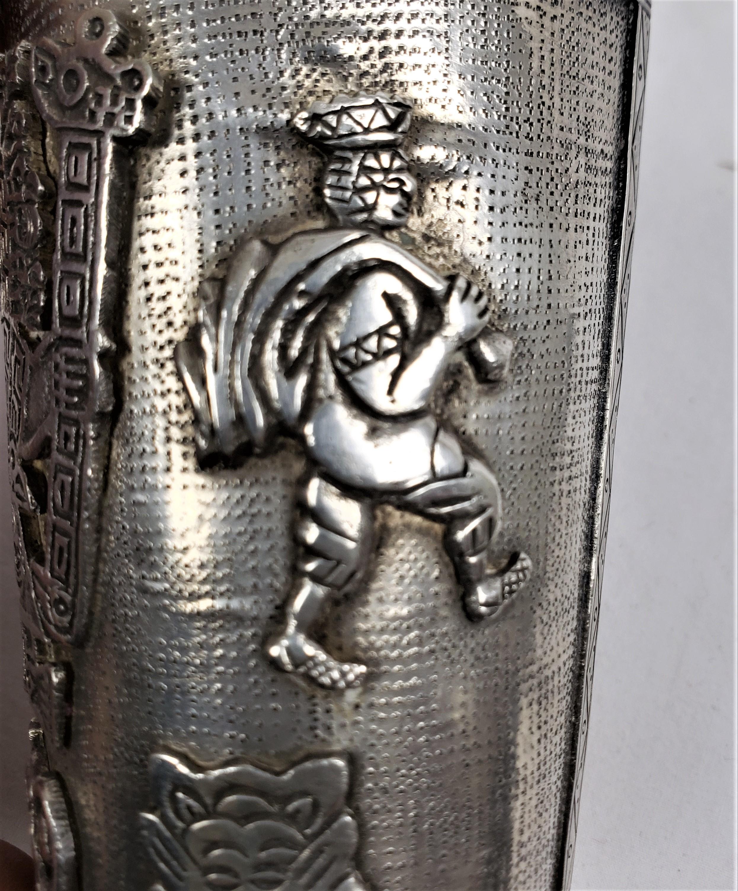Großes livianisches Sterlingsilber-Armband oder Armband im Inca-Stil aus der Mitte des Jahrhunderts im Angebot 3