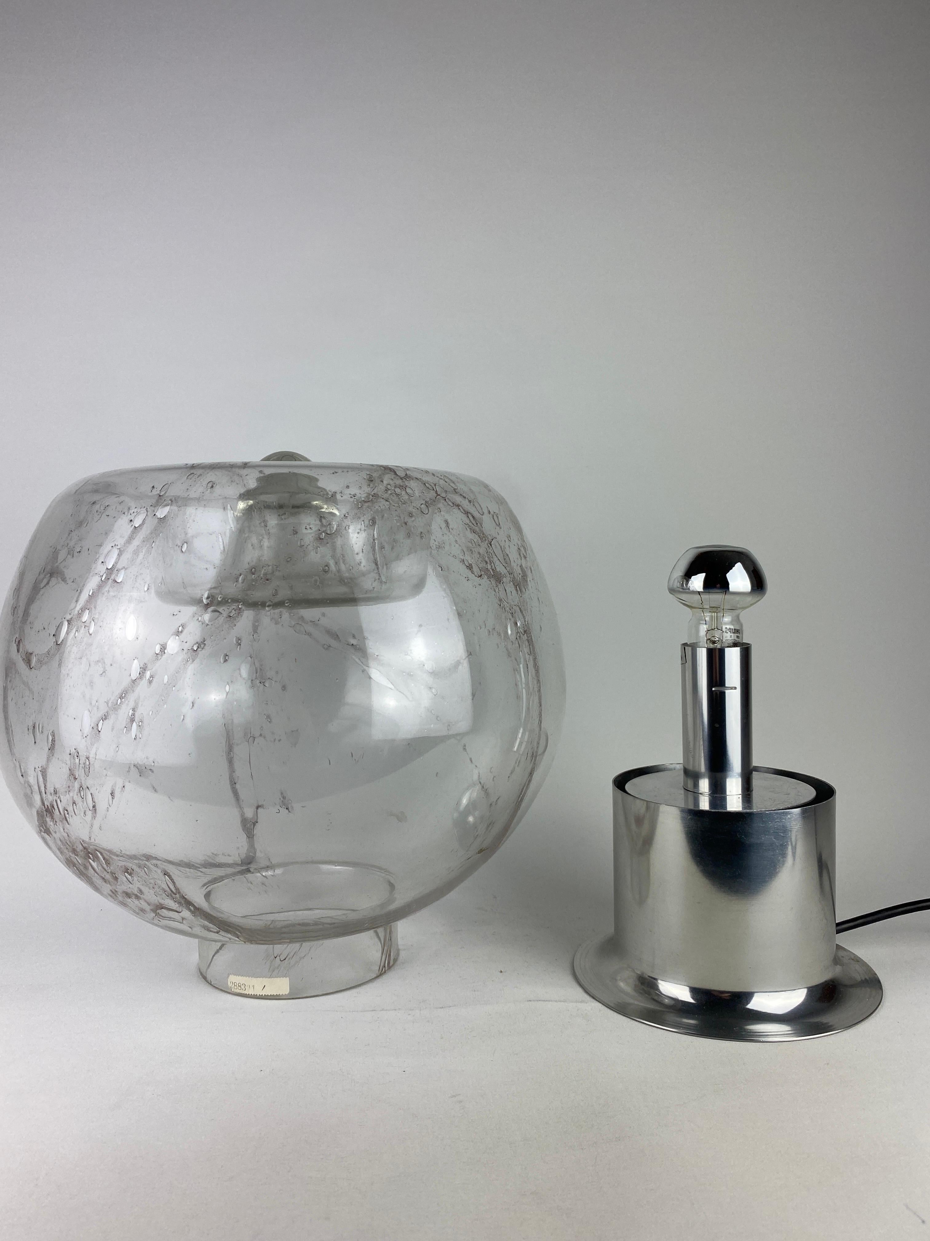 Large Mid-Century Rare Murano Glass Table Lamp Doria Leuchten 1970 XL 1