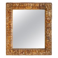 Large Mid Century Resin Framed Mirror