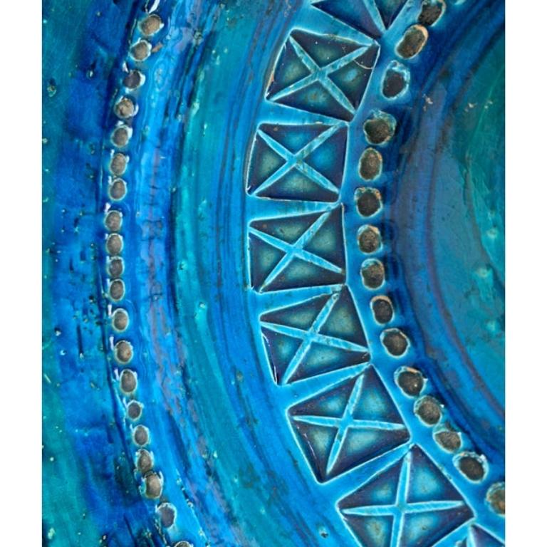 Grande ciotola di metà secolo in ceramica Rimini Blu di Aldo Londi per Bitossi, anni '60 in vendita 3