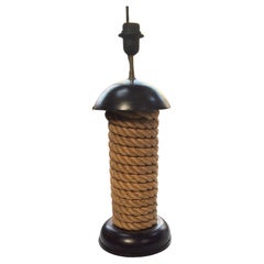 Gran lámpara de cuerda de mediados de siglo Adrien Audoux and Frida Minet