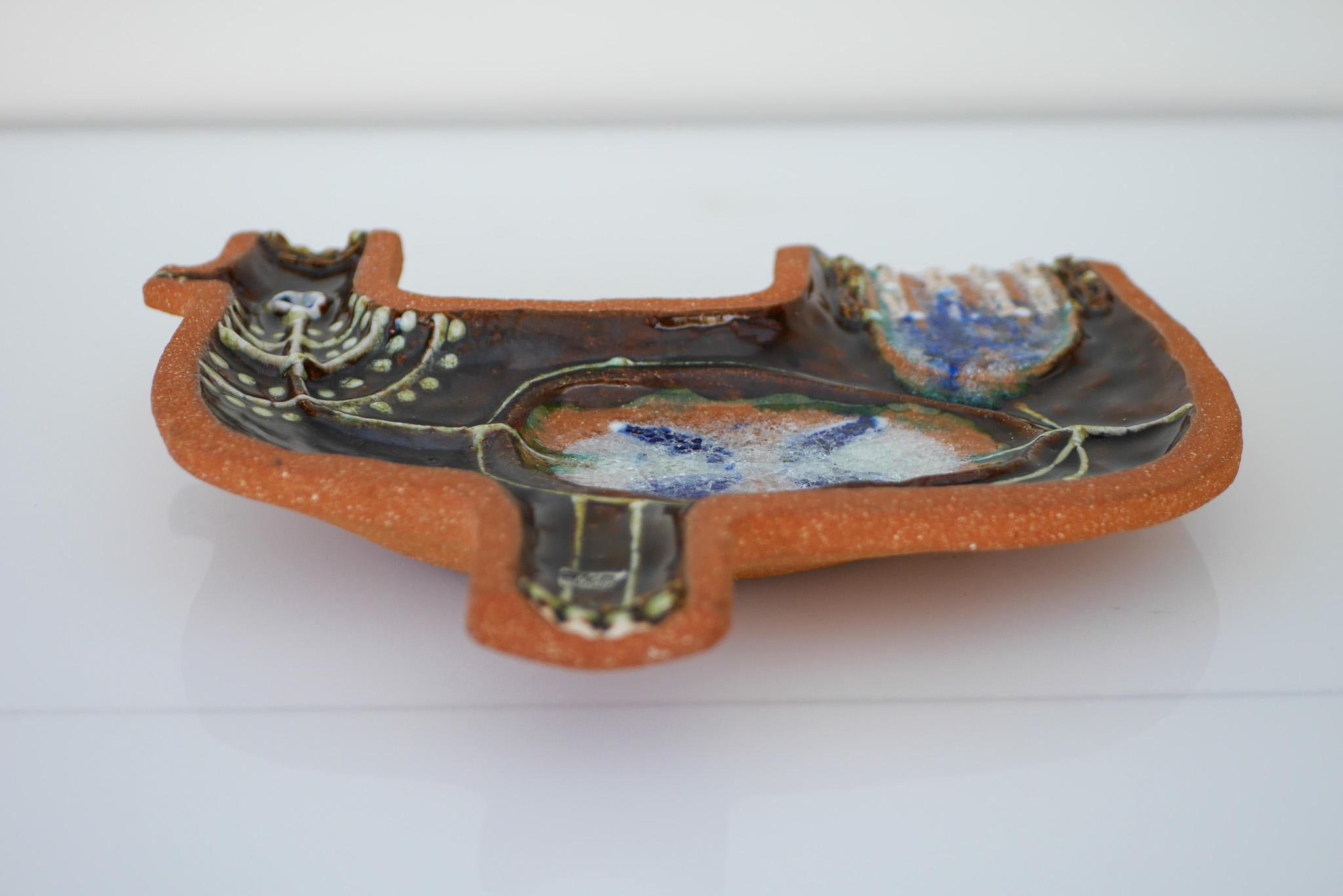 Large Mid-Century Scandinavian Modern pottery Wall Decoration, Nittsjö Sweden For Sale 3