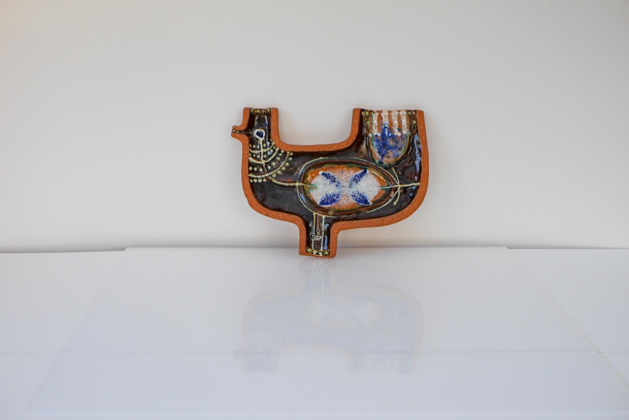 Late 20th Century Large Mid-Century Scandinavian Modern pottery Wall Decoration, Nittsjö Sweden For Sale