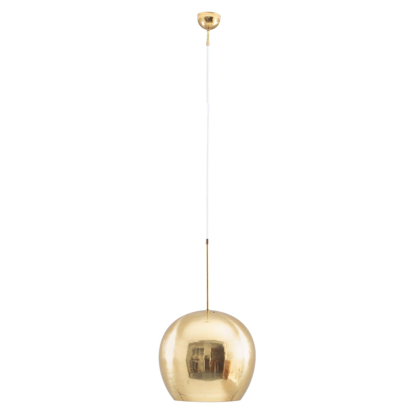 Large Midcentury Scandinavian Pendant in Brass