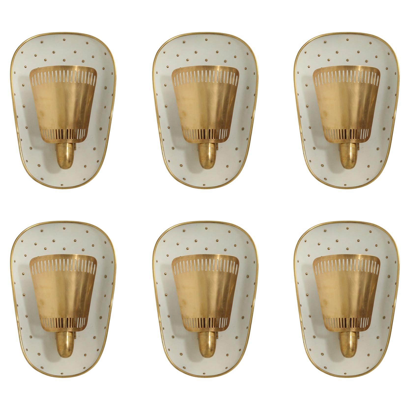 Large Midcentury Sconces Attributed to Hillebrand, Germany, 1950s