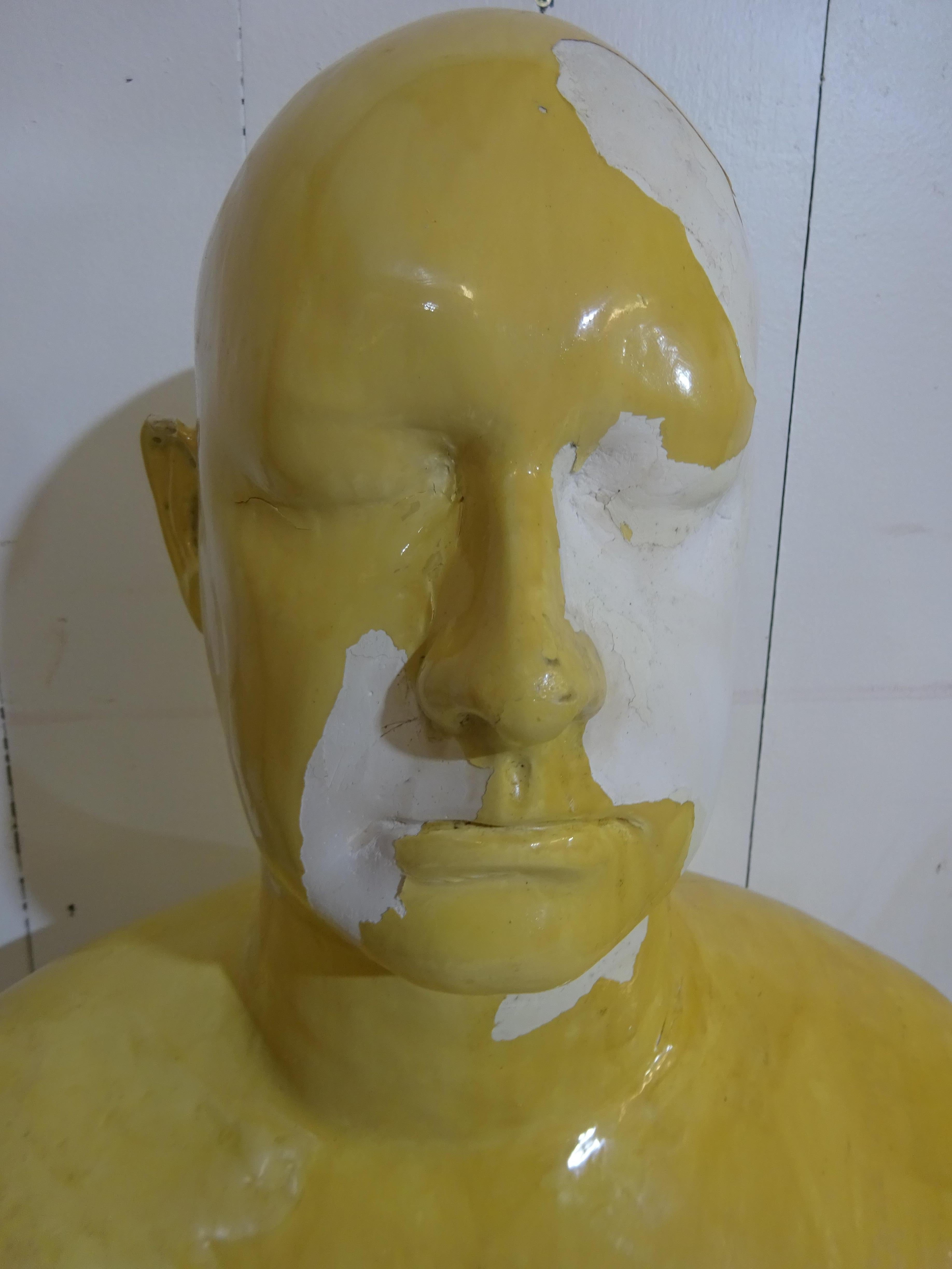 Large Midcentury Sculptured Bust For Sale 4