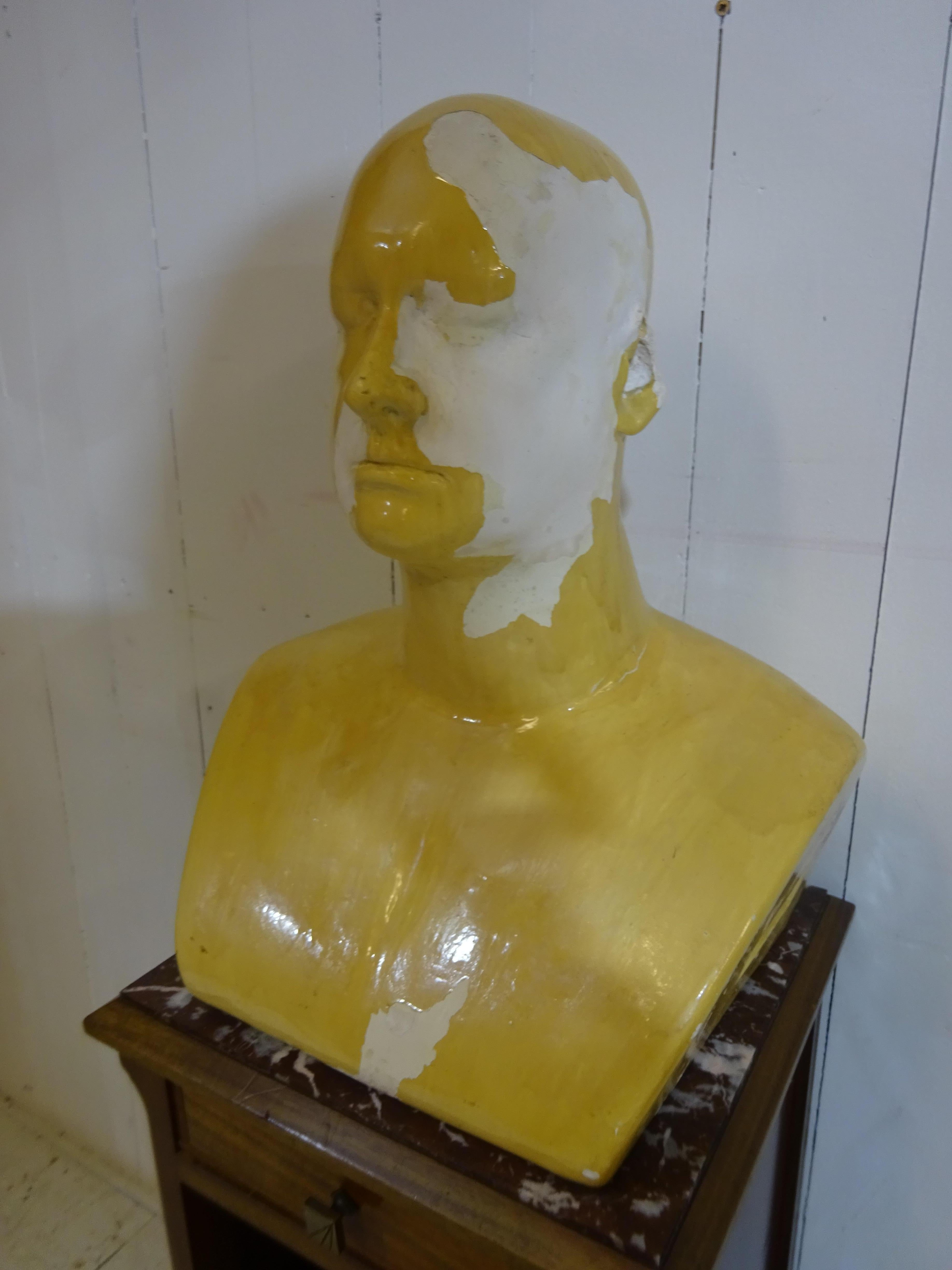 Large Midcentury Sculptured Bust In Good Condition For Sale In Tarleton, GB