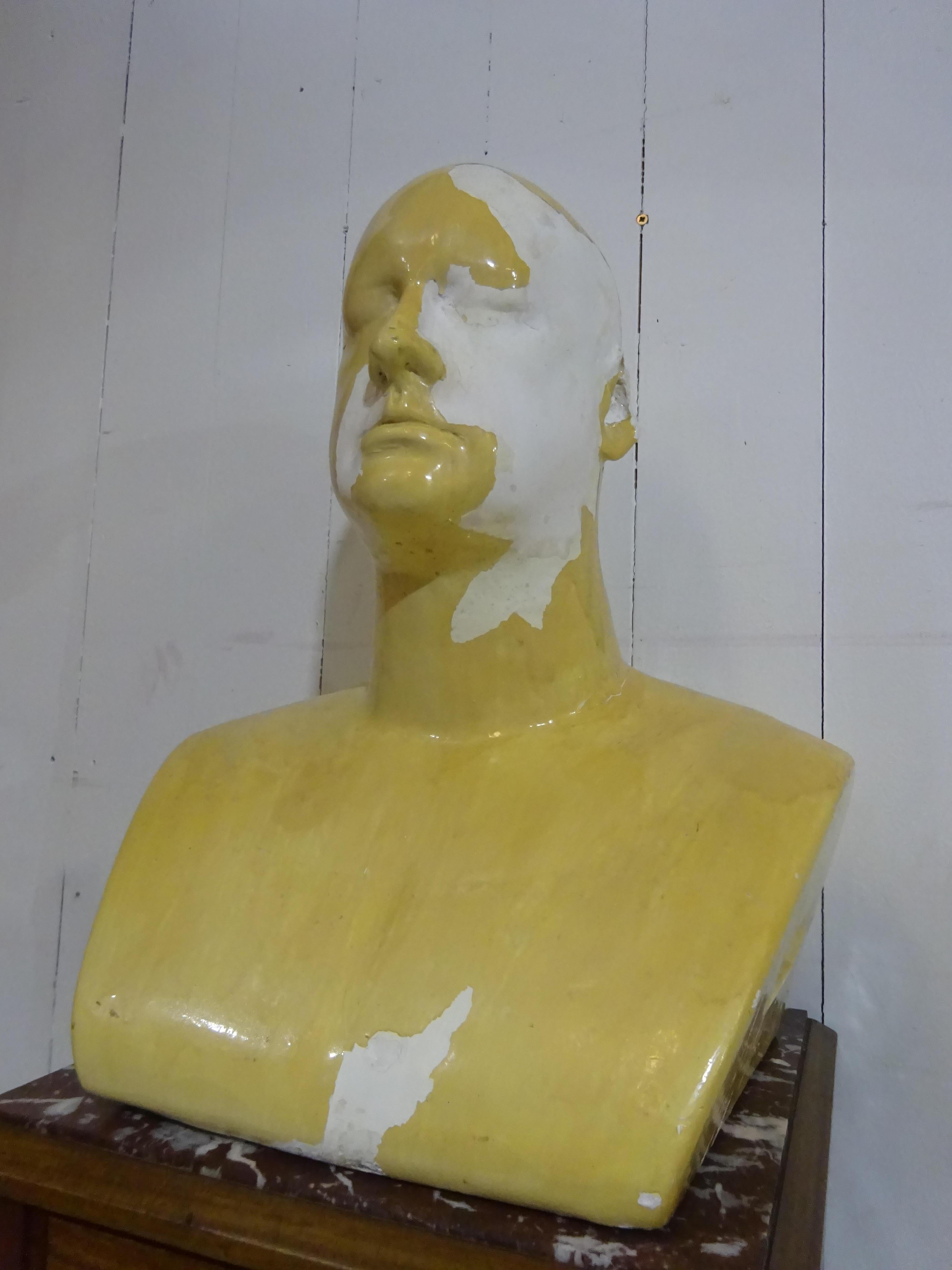 Mid-20th Century Large Midcentury Sculptured Bust For Sale