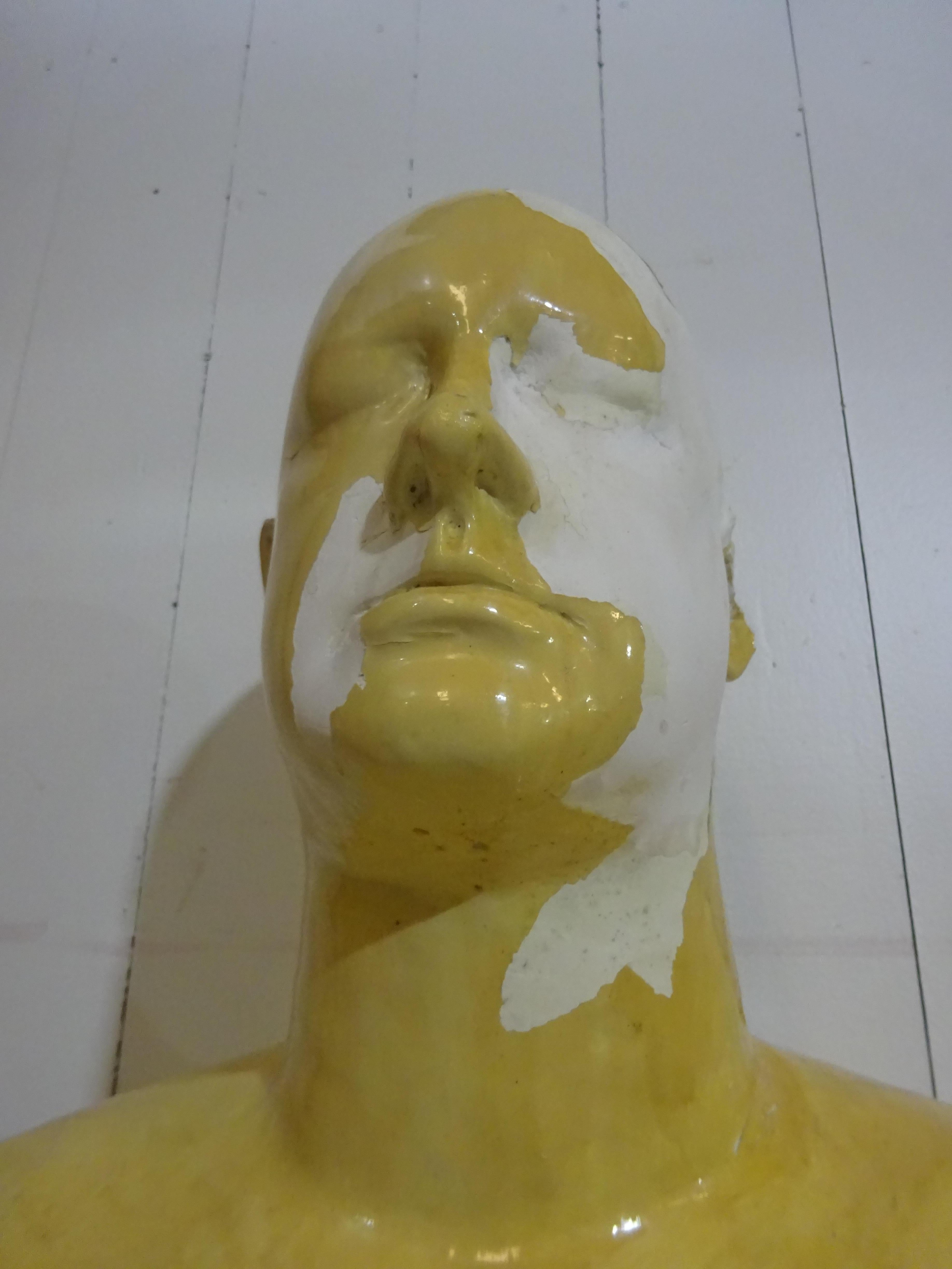 Porcelain Large Midcentury Sculptured Bust For Sale