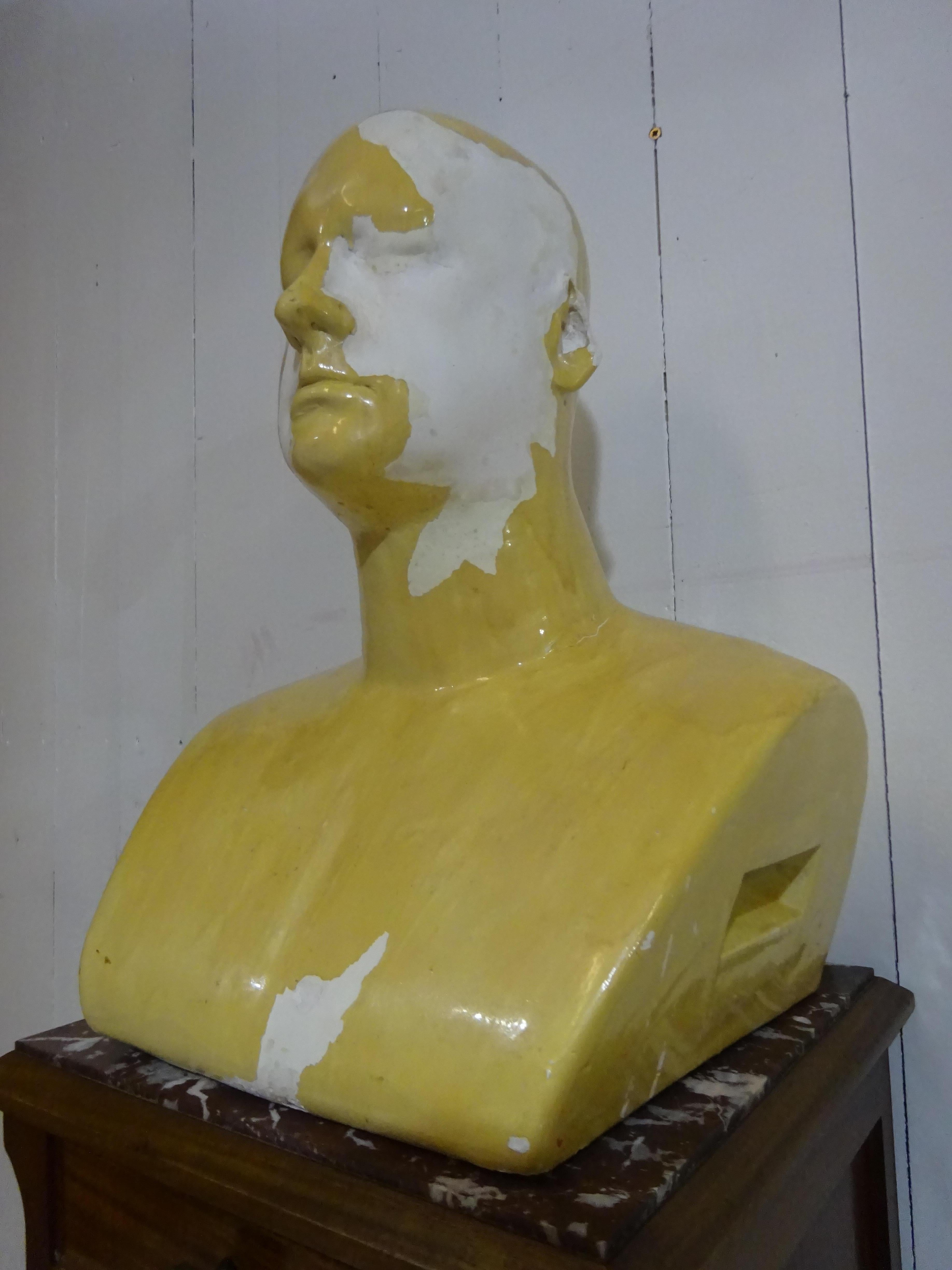 Large Midcentury Sculptured Bust For Sale 1