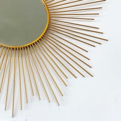 Large Midcentury Star Shaped Sunburst Mirror