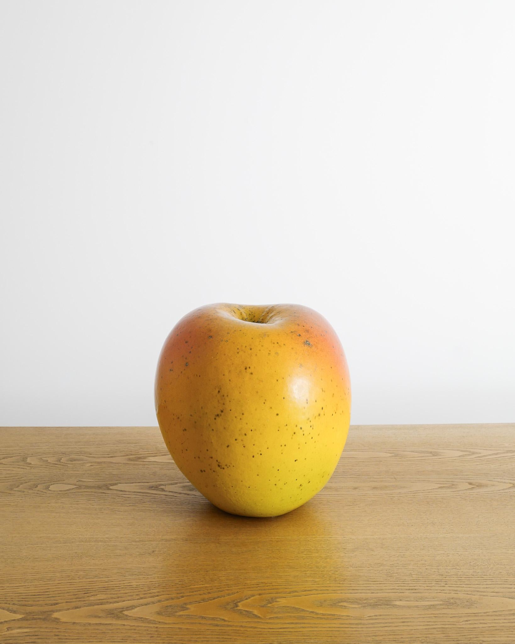 French Large Mid Century Stoneware Apple Sculpture by Hans Hedberg for Biot France 1950 For Sale