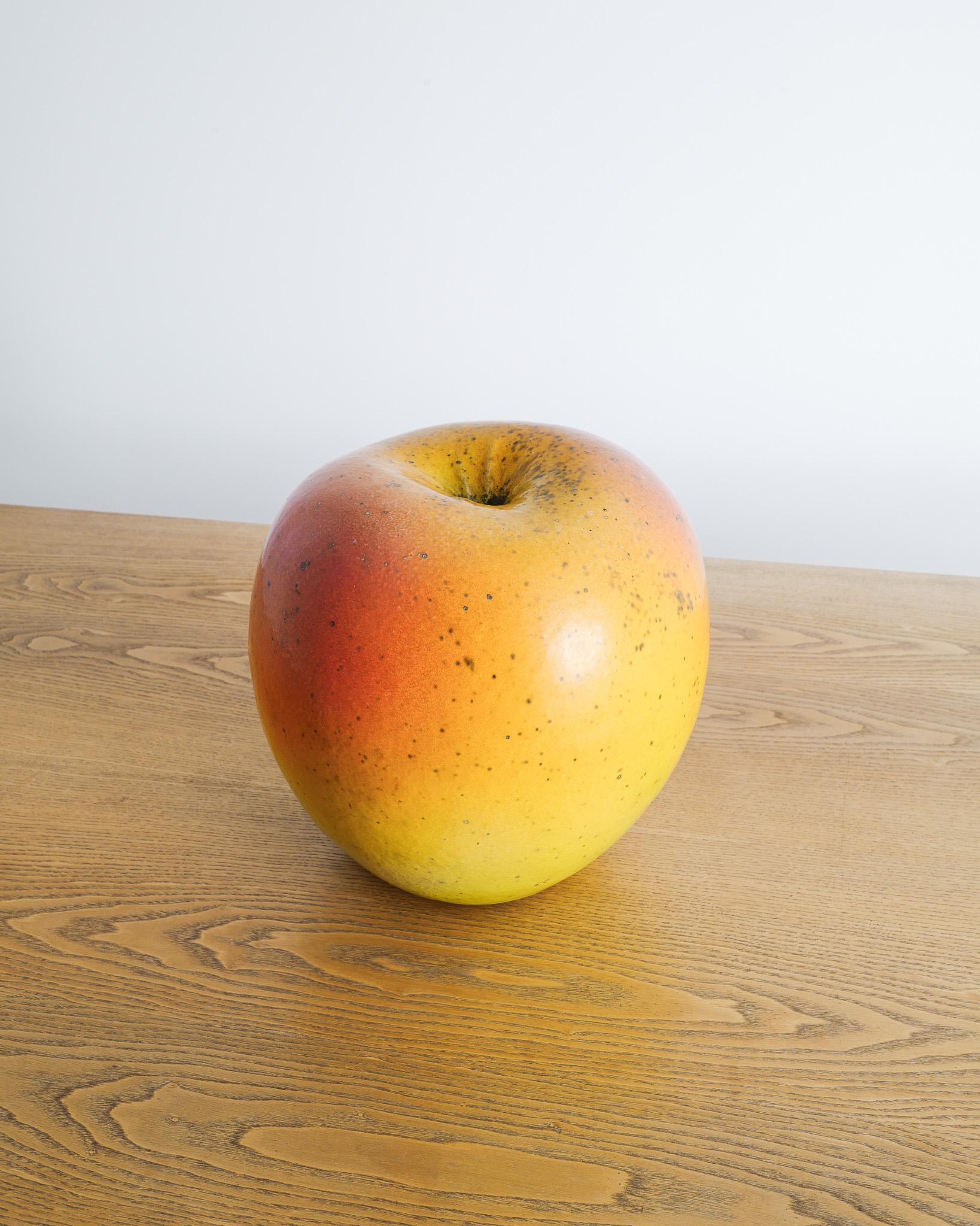 Large Mid Century Stoneware Apple Sculpture by Hans Hedberg for Biot France 1950 In Good Condition For Sale In Stockholm, SE