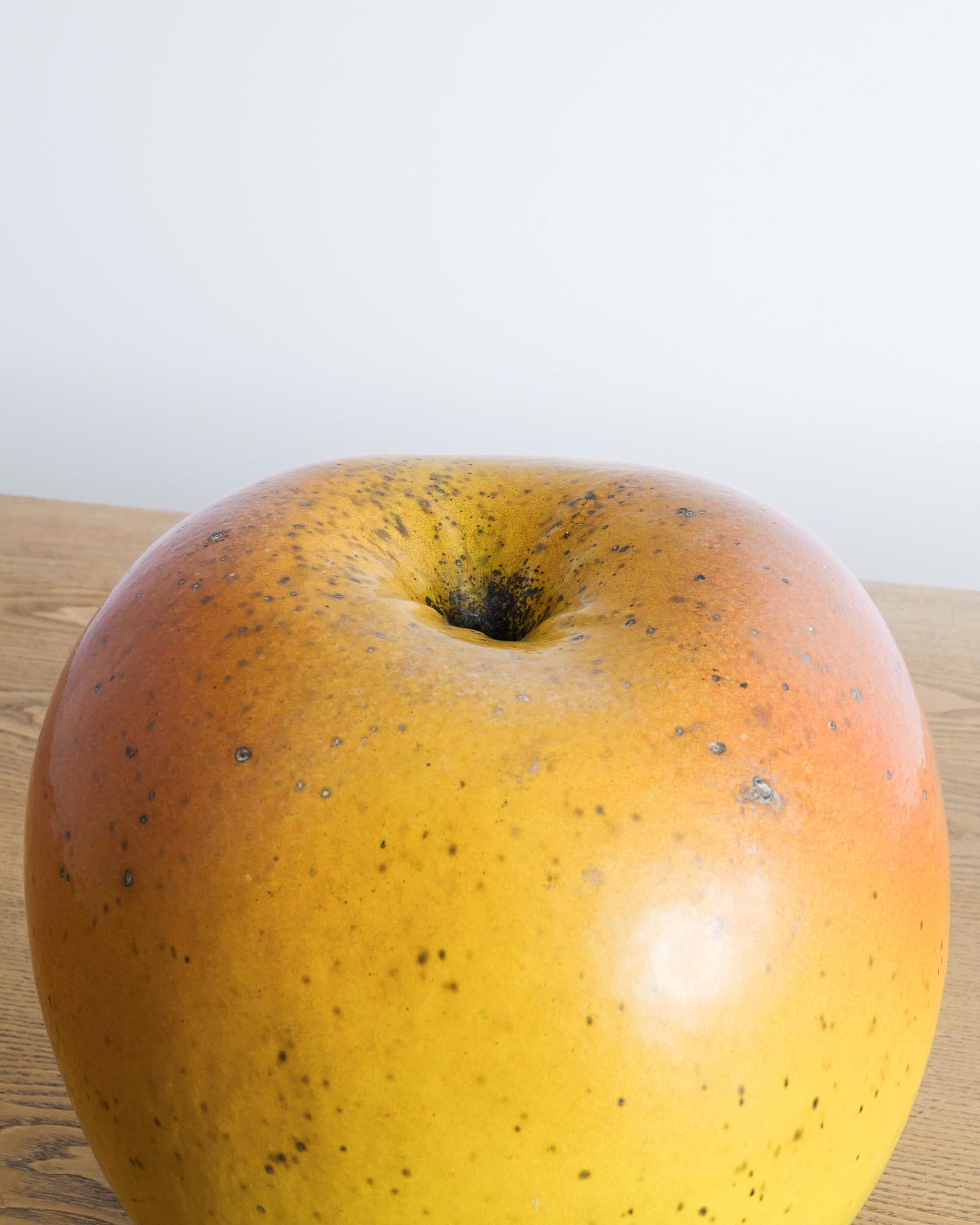 Mid-20th Century Large Mid Century Stoneware Apple Sculpture by Hans Hedberg for Biot France 1950 For Sale