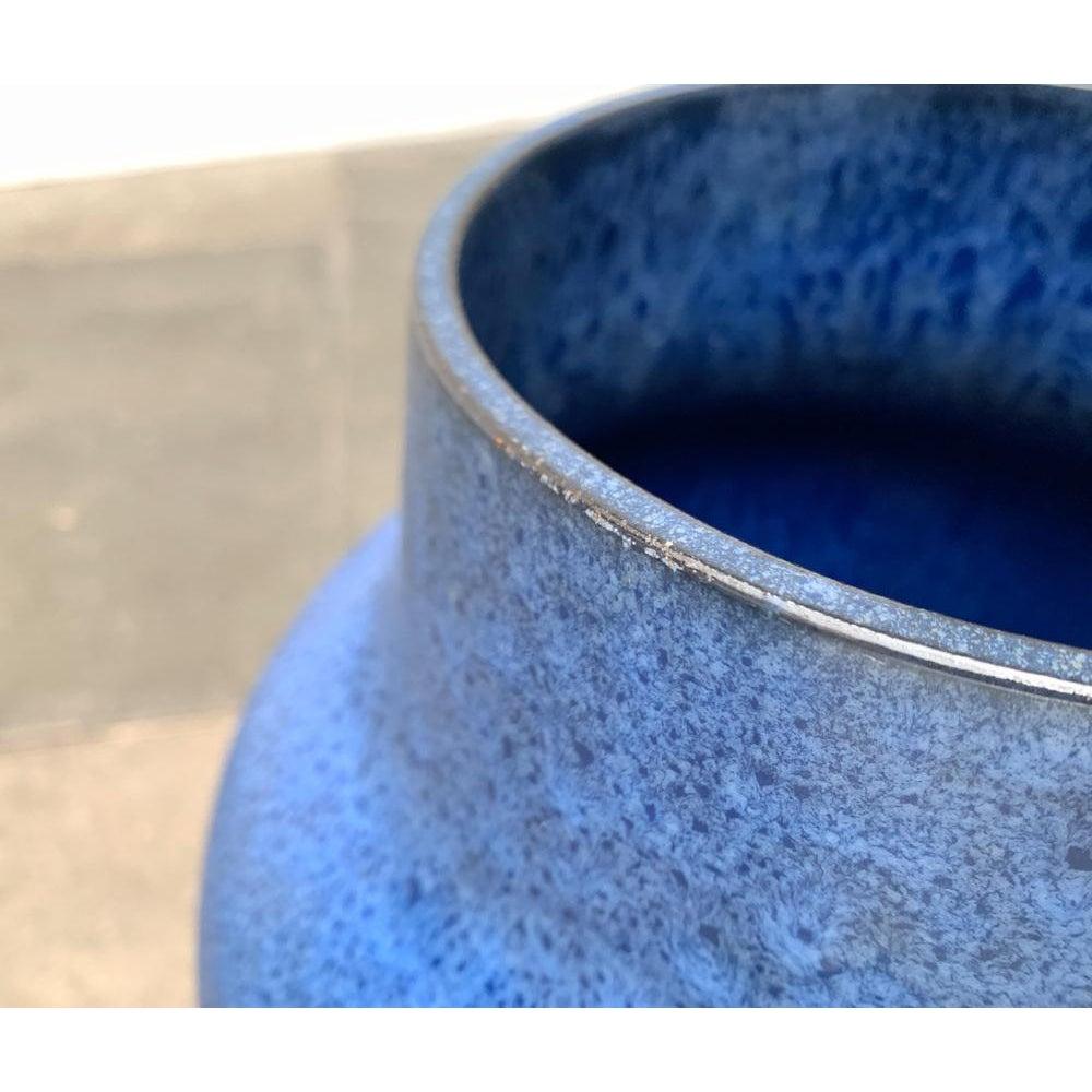 Grande vaso da terra di metà secolo in Studio Pottery blu di Bückeburg Keramik, anni '60 in vendita 2