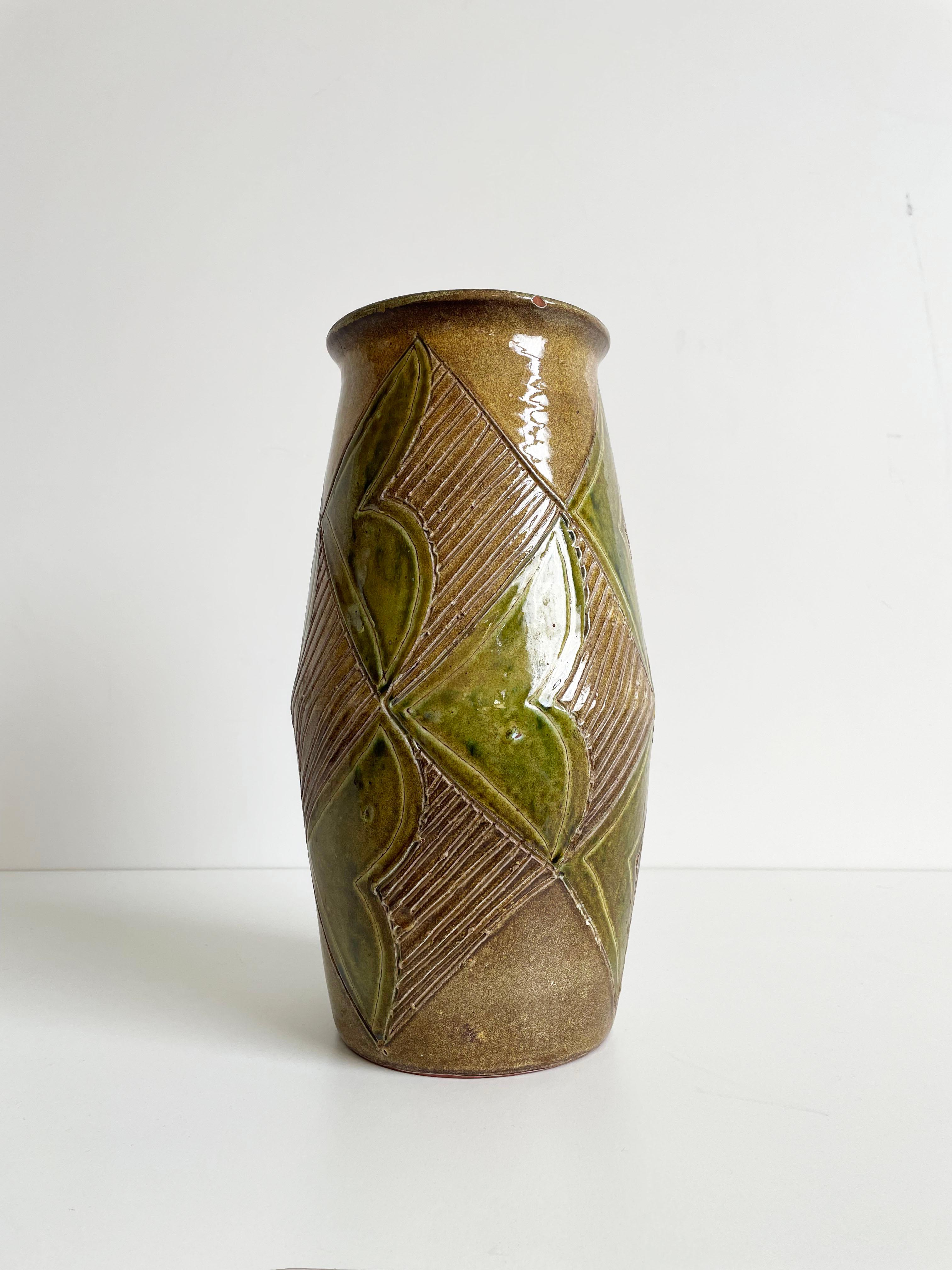 Large Mid-Century Studio Pottery Glazed Ceramic Vase, 1960s 4