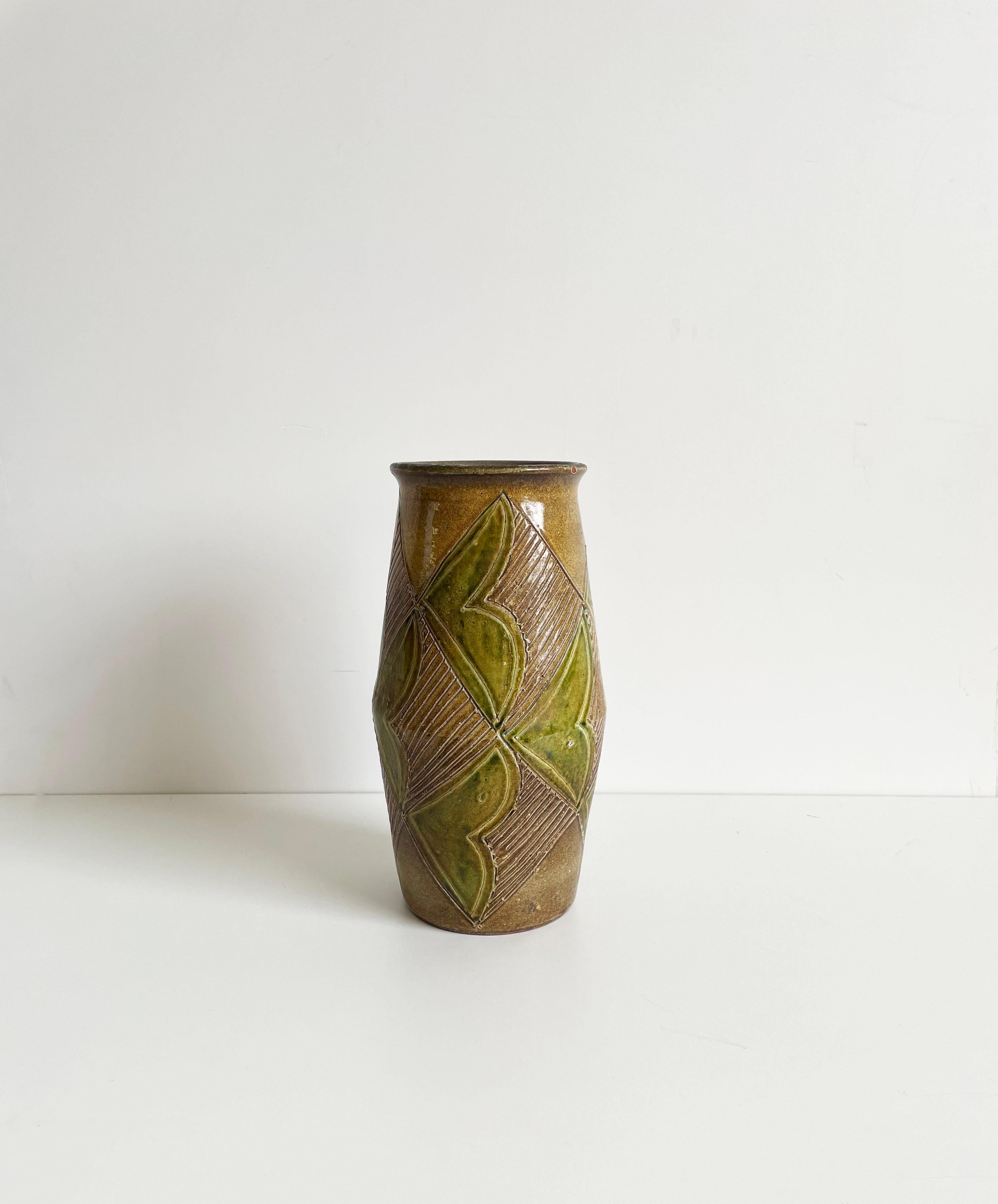 20th Century Large Mid-Century Studio Pottery Glazed Ceramic Vase, 1960s