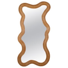 Large Mid-Century Style Italian Bamboo Mirror