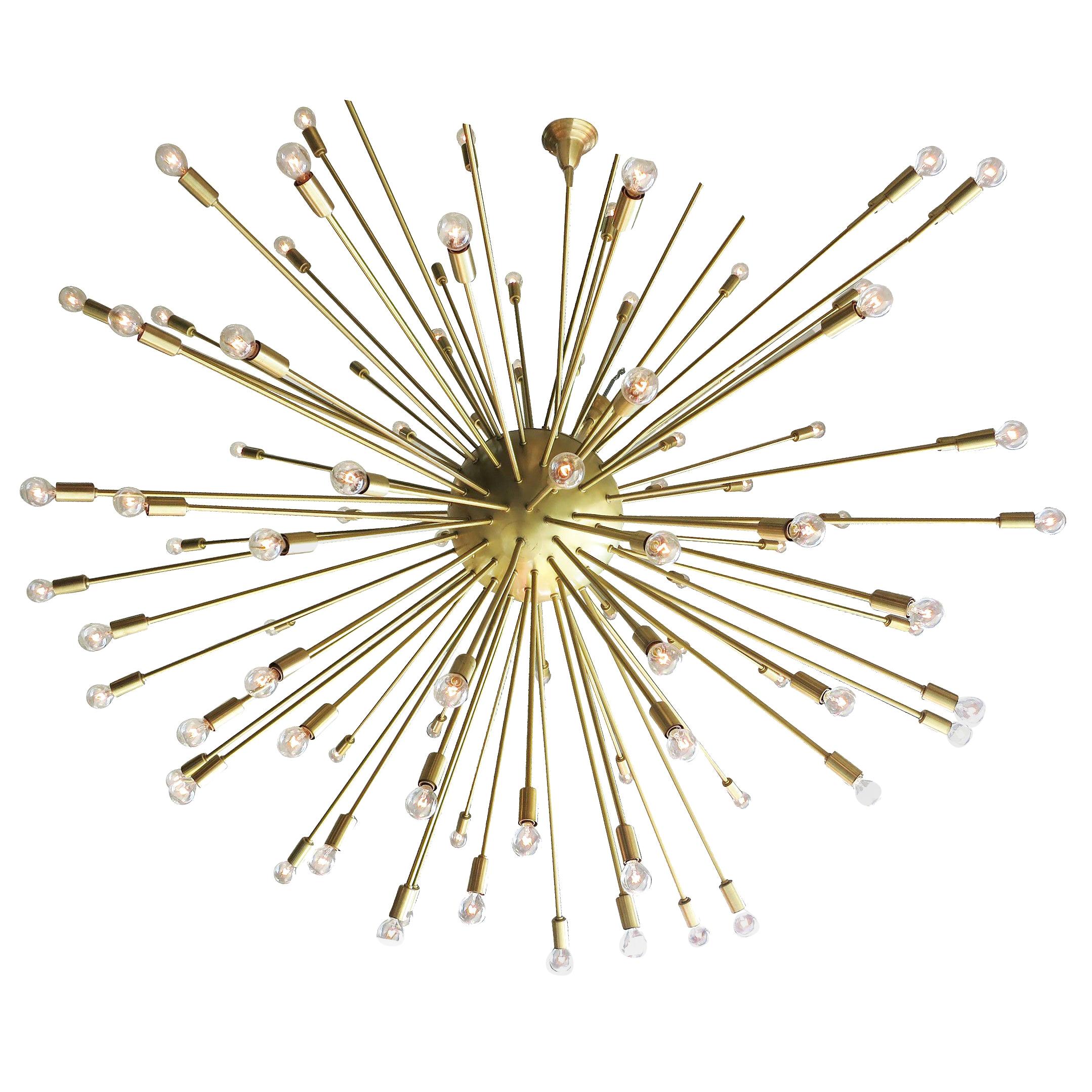 Large Midcentury Style Sputnik Chandelier in Brass  "MOVING SALE"