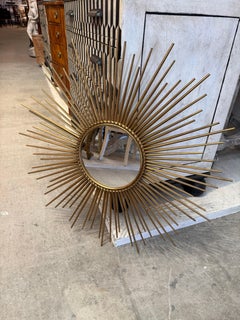Large mid century sun burst mirror by chaty Vallauris