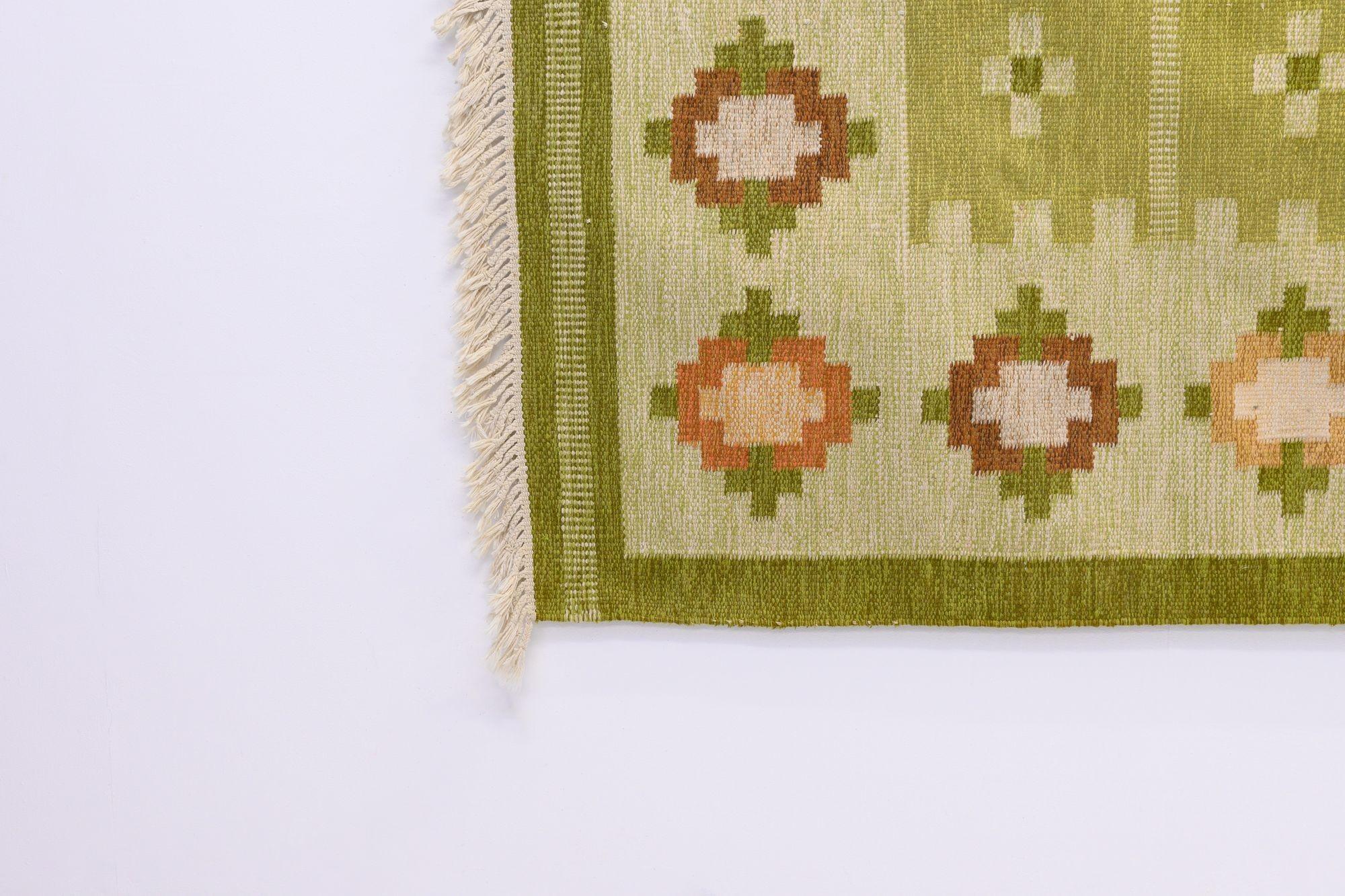 20th Century Large Mid-Century Swedish Kilim For Sale