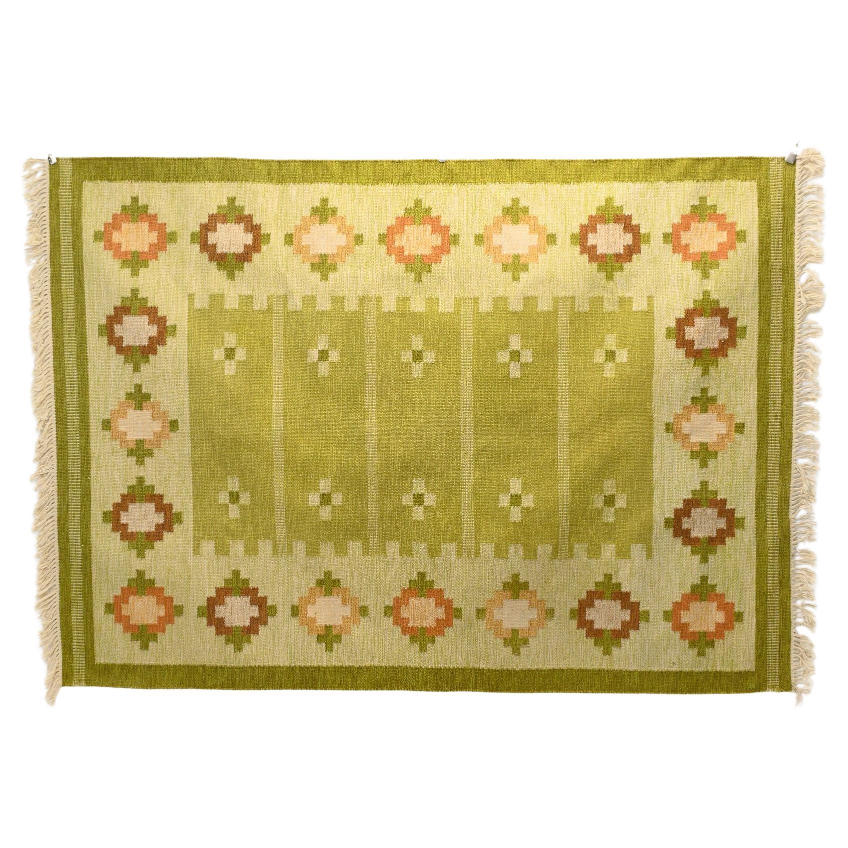 Large Mid-Century Swedish Kilim For Sale