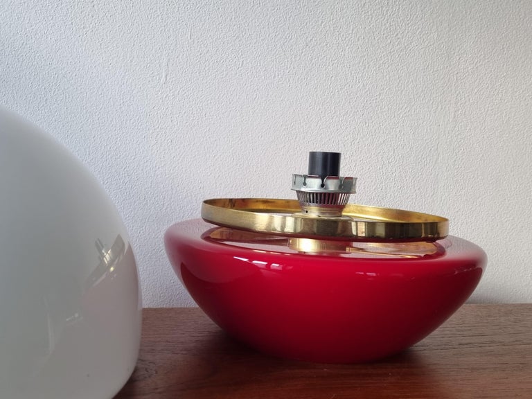 Brass Large Mid Century Table Lamp, 1970s For Sale