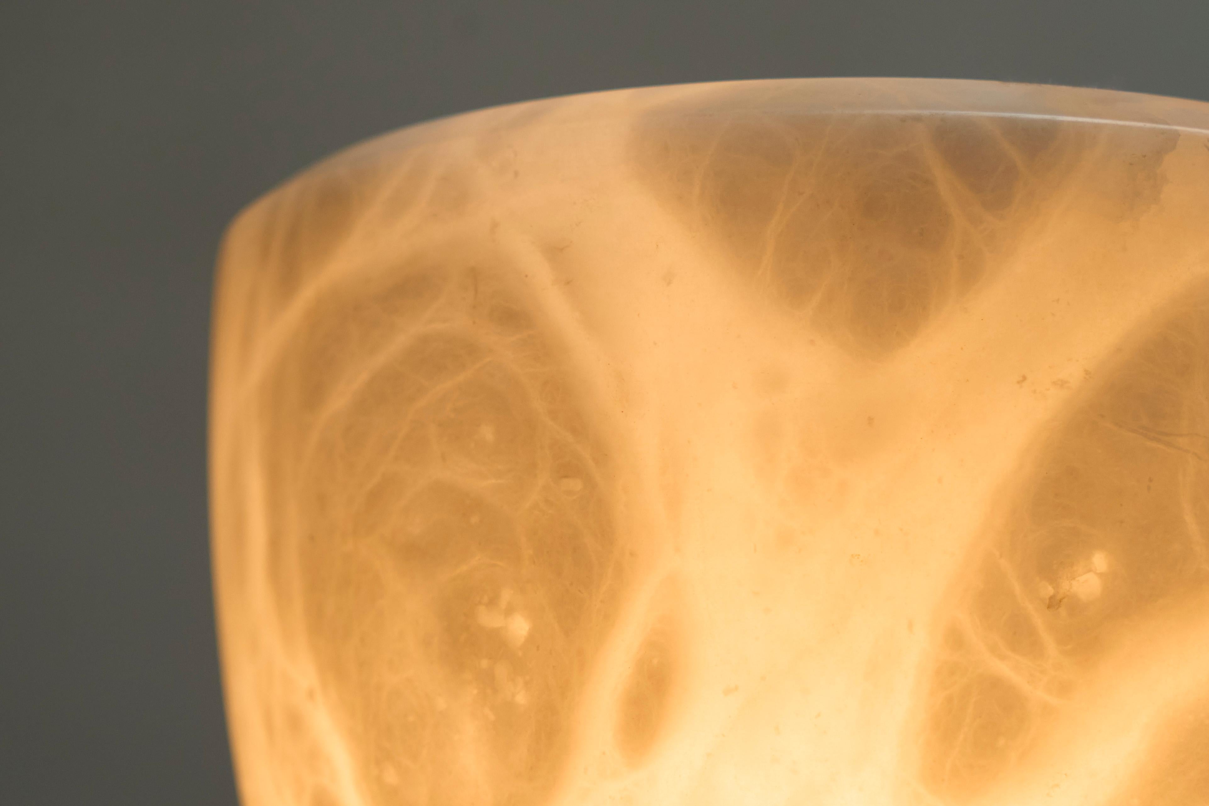 Gran Lámpara de Sobremesa de Alabastro España Años 70 siglo XX en venta