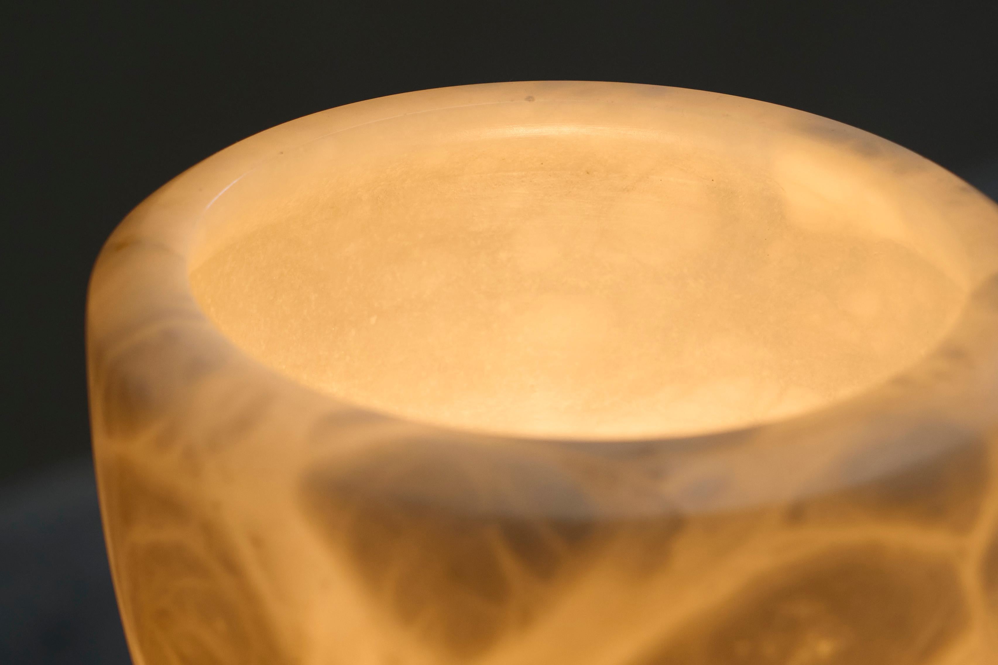 Gran Lámpara de Sobremesa de Alabastro España Años 70 en venta 2