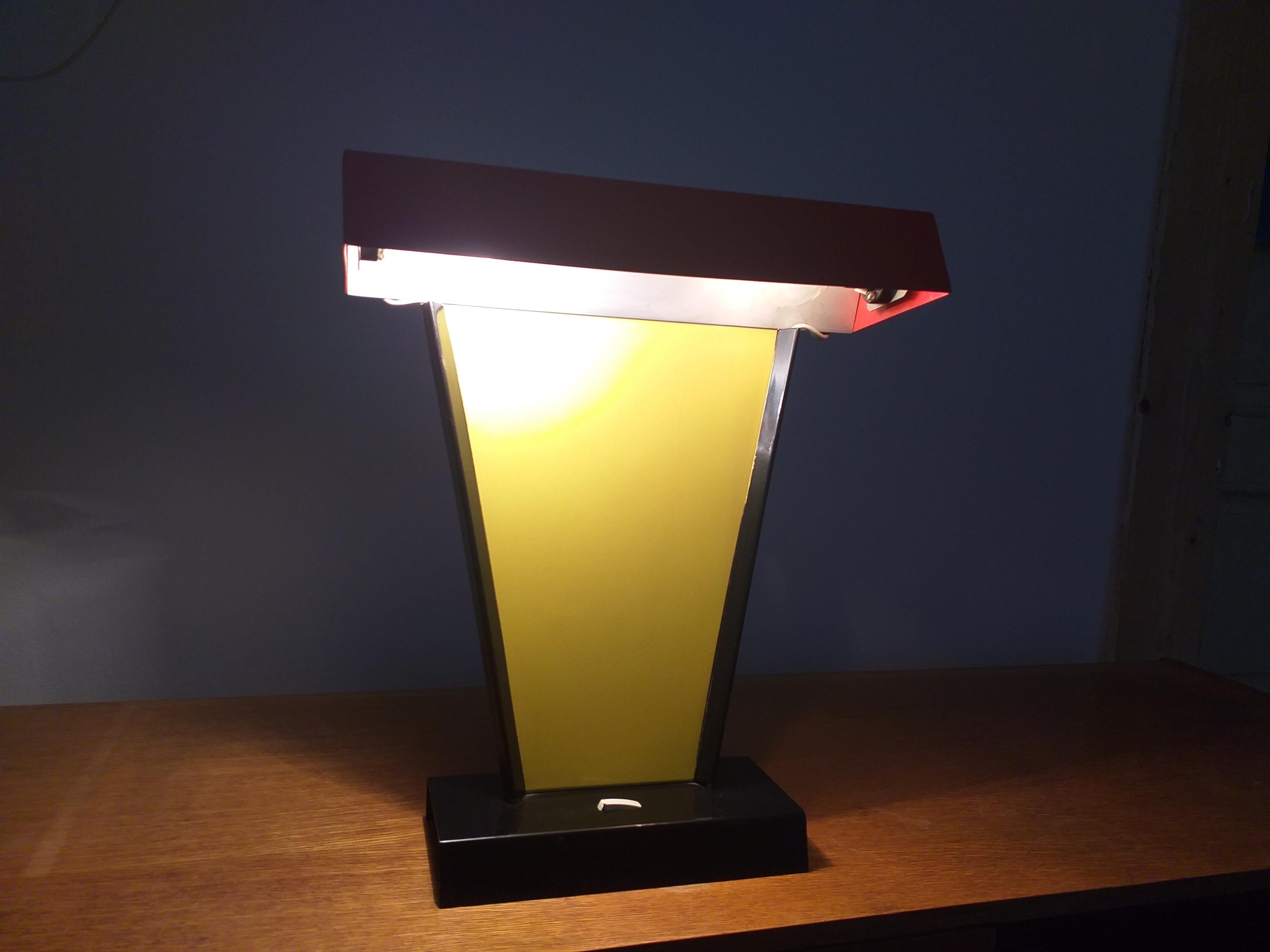 Czech Large Midcentury Table Lamp, Napako, 1960s