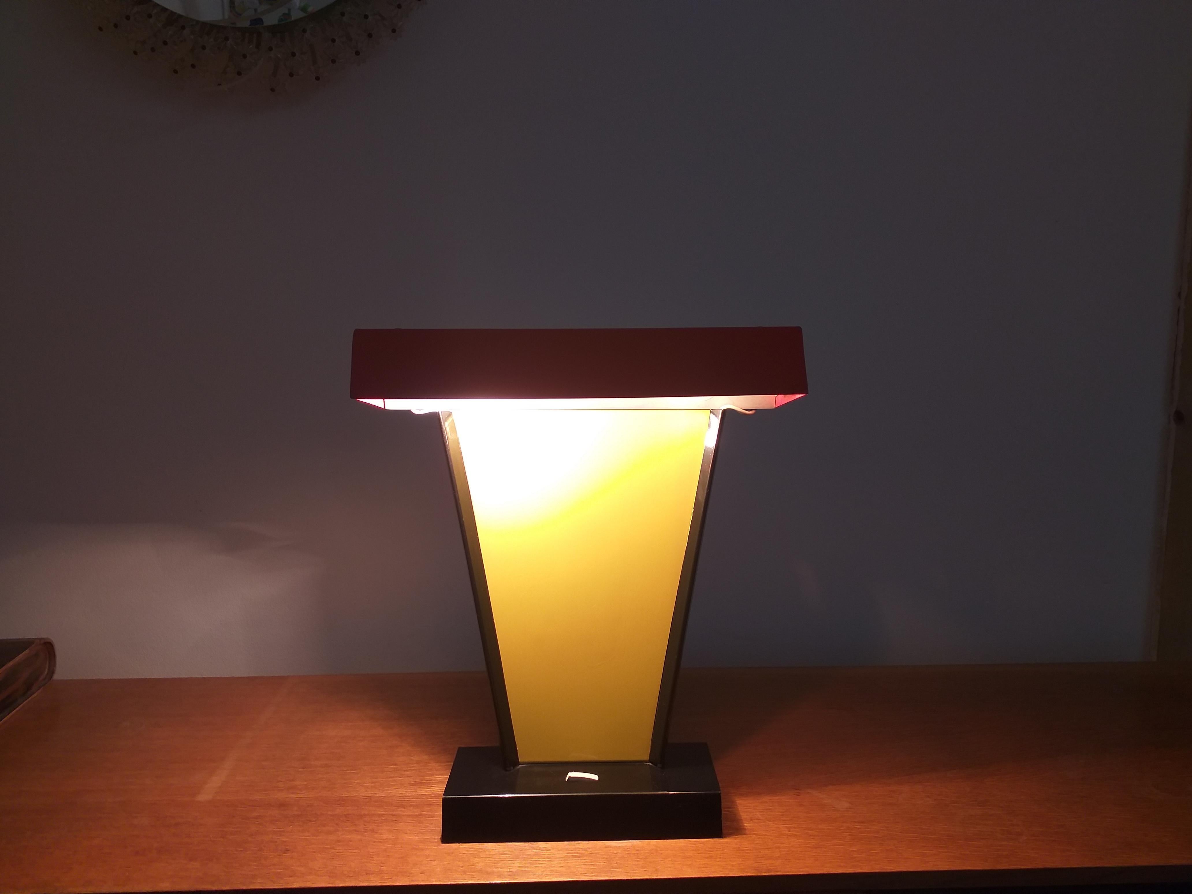 Lacquered Large Midcentury Table Lamp, Napako, 1960s