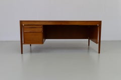Large Mid-Century Teak Desk by Torbjørn Afdal for Bruksbo, 1960s.