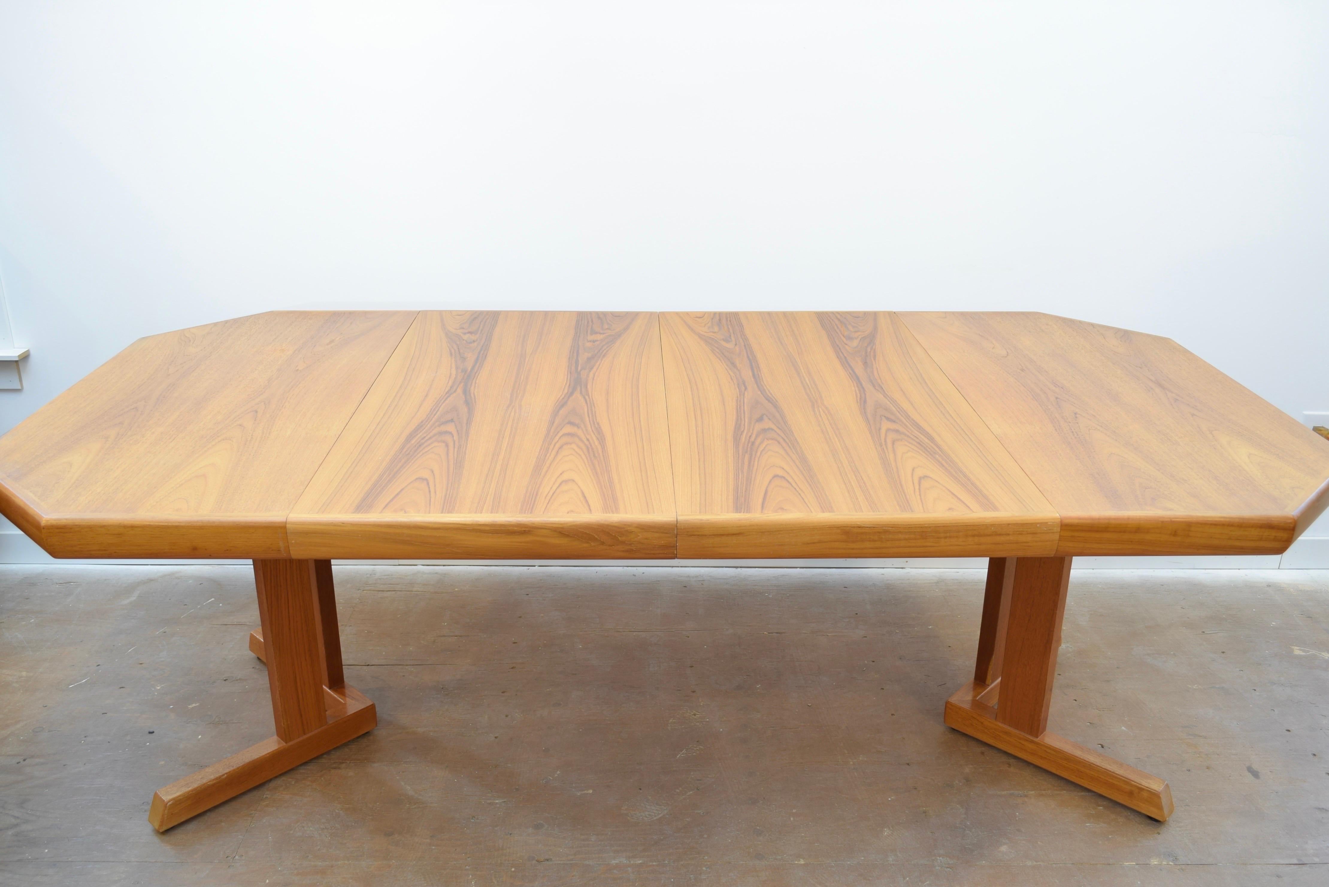 Canadian Large Mid Century Teak Dining Table For Sale