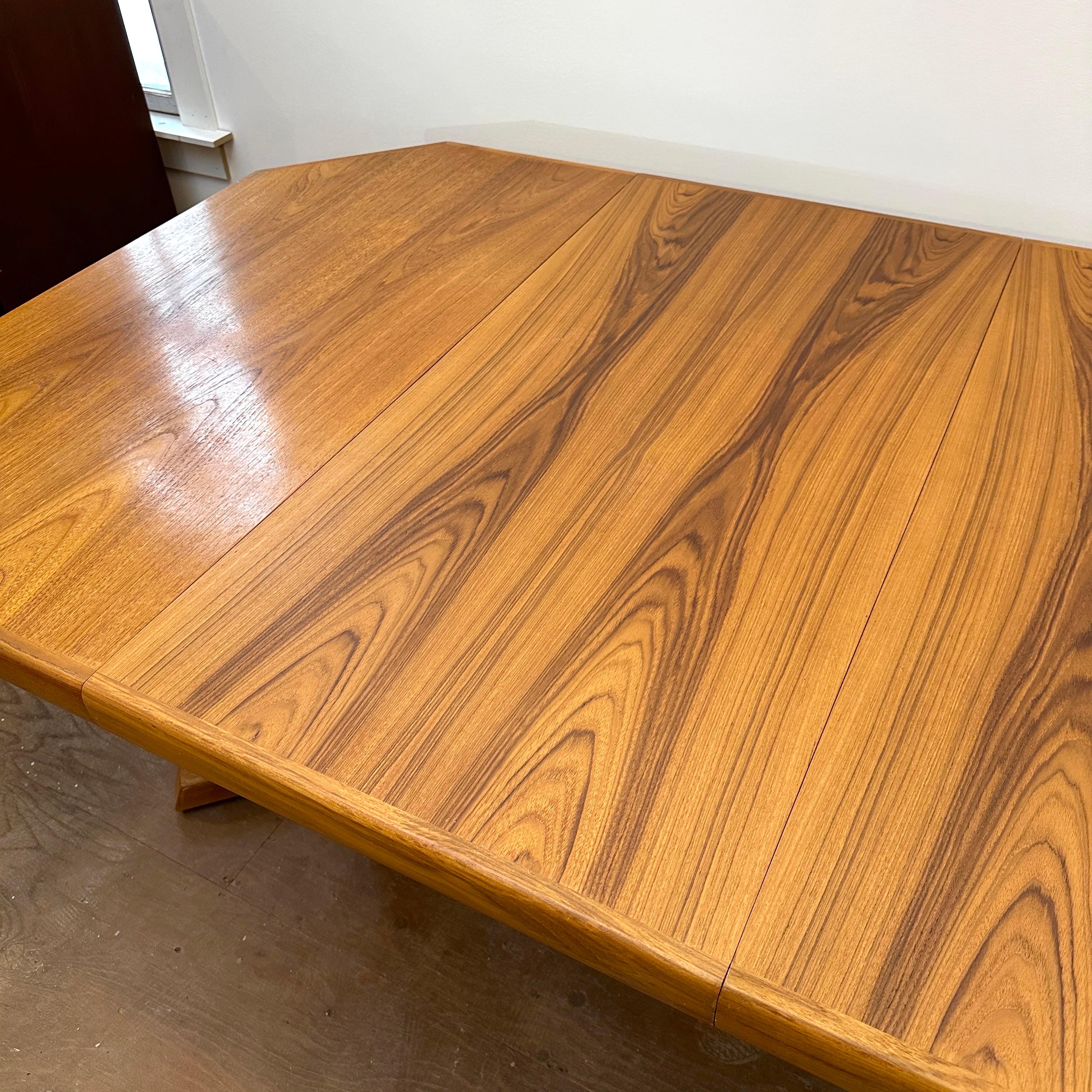 Large Mid Century Teak Dining Table For Sale 1