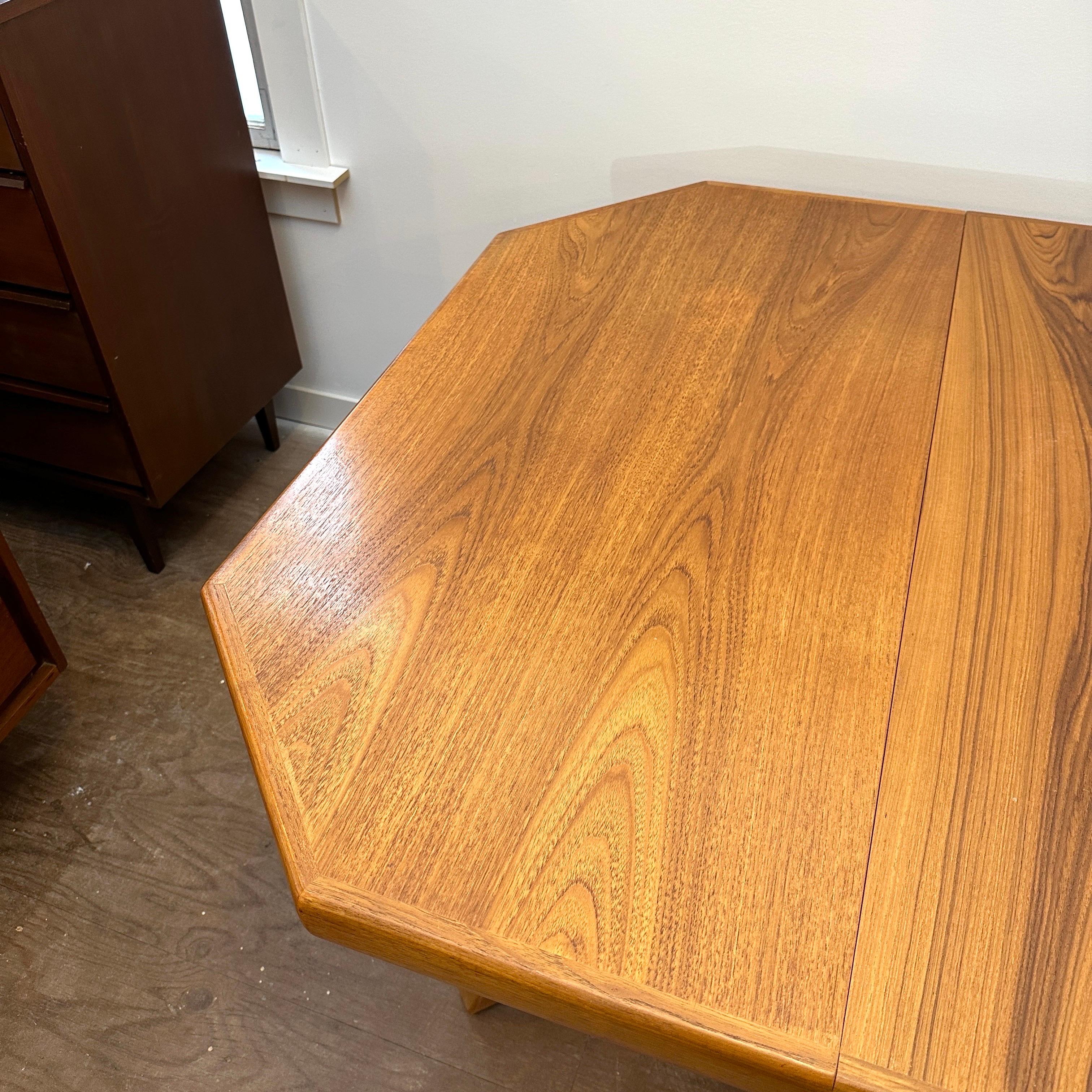 Large Mid Century Teak Dining Table For Sale 2
