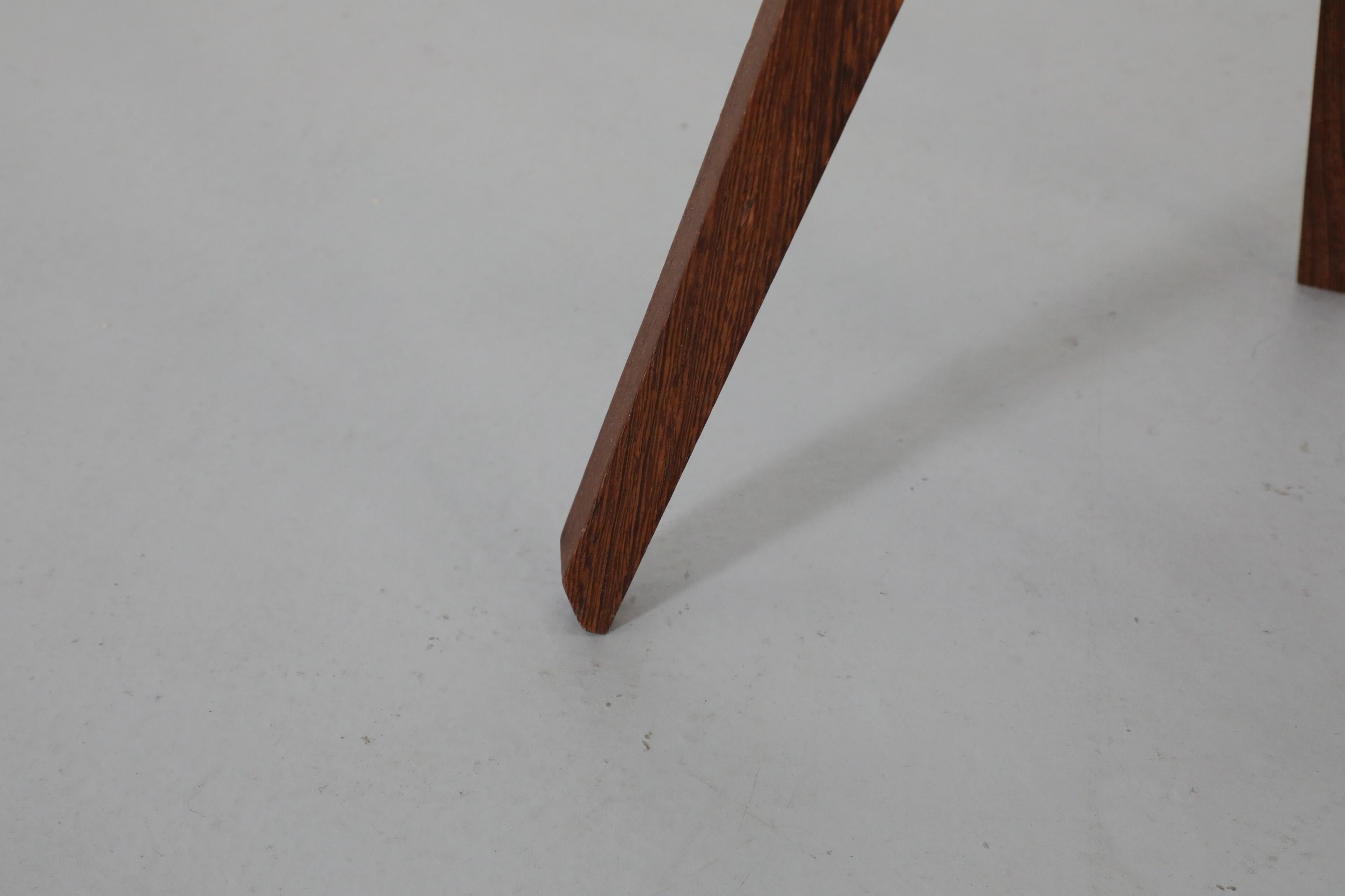 Large Mid-Century Teak Standing Spiked Candle Holder For Sale 4