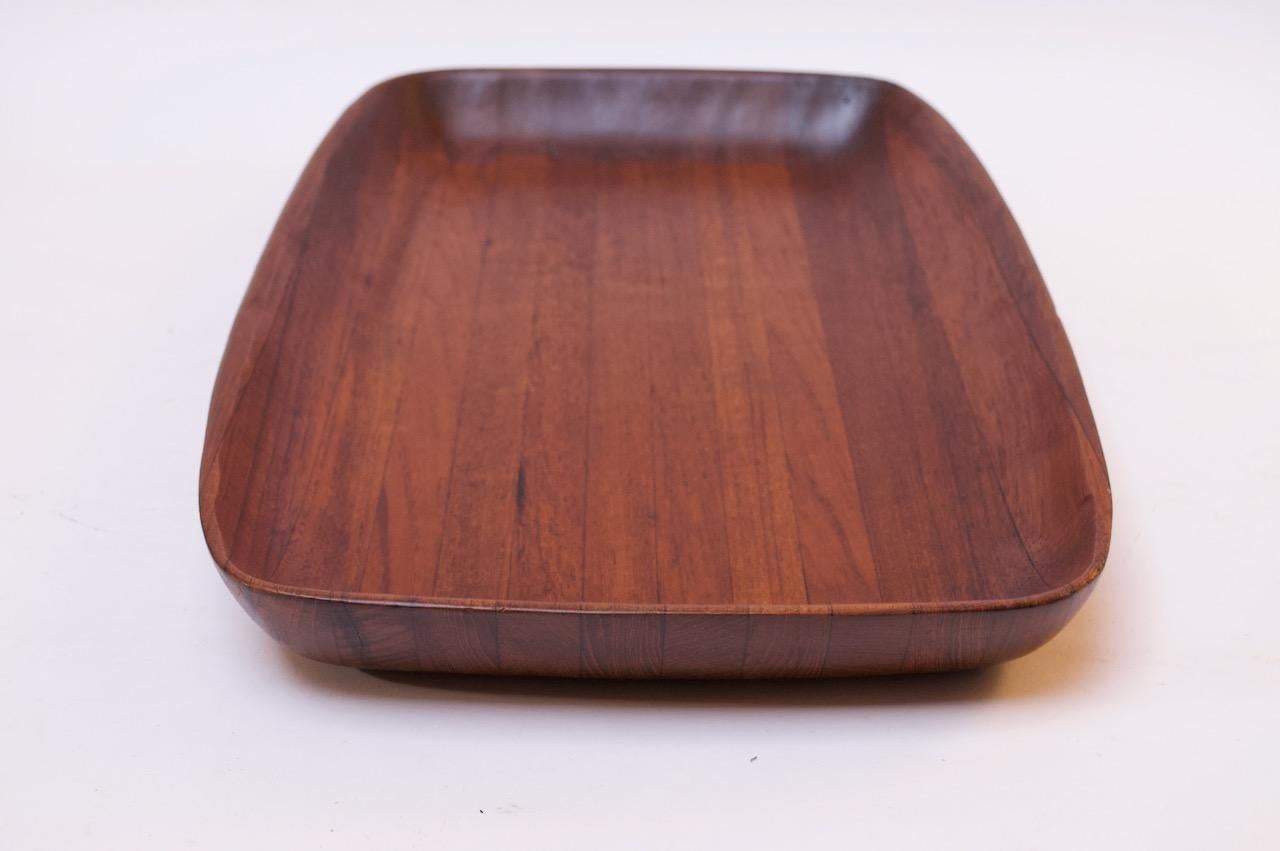 Hong Kong Large Midcentury Teakwood Tray Designed by Ernest Sohn