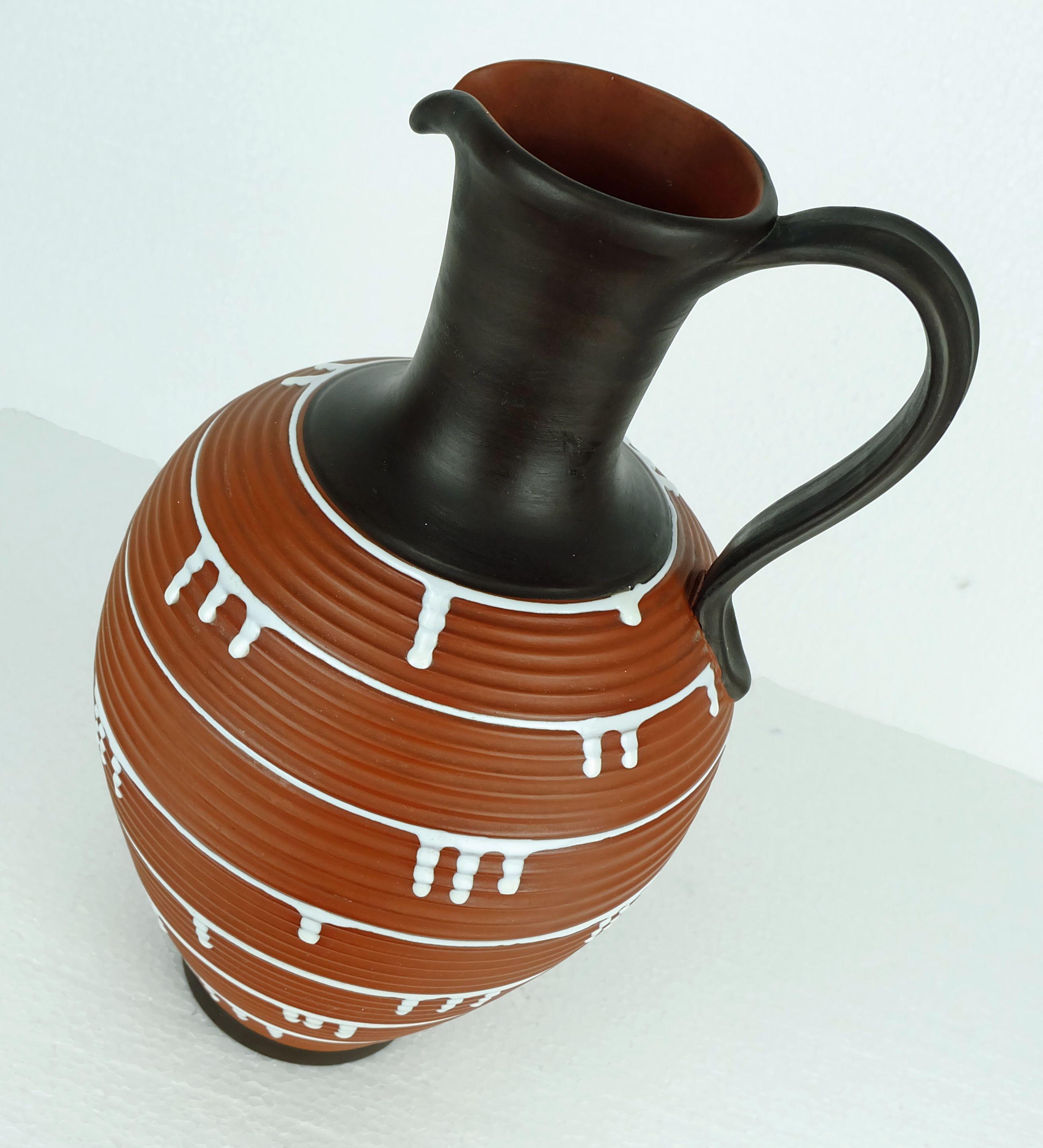 VASO grande di metà secolo Vaso a brocca di ilkra decor palermo 1950s modello 52/35 in vendita 1