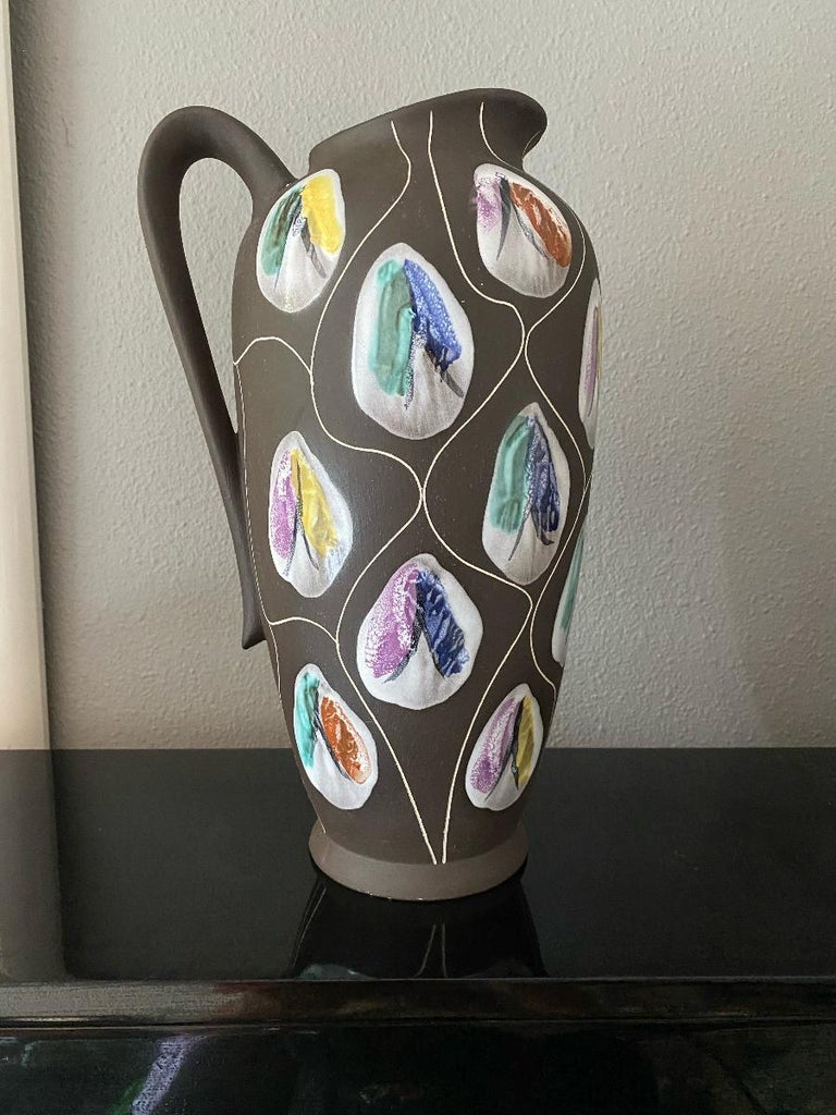 Large MidCentury Vase/Pitcher by Bodo Mans for Bay Keramik For Sale at