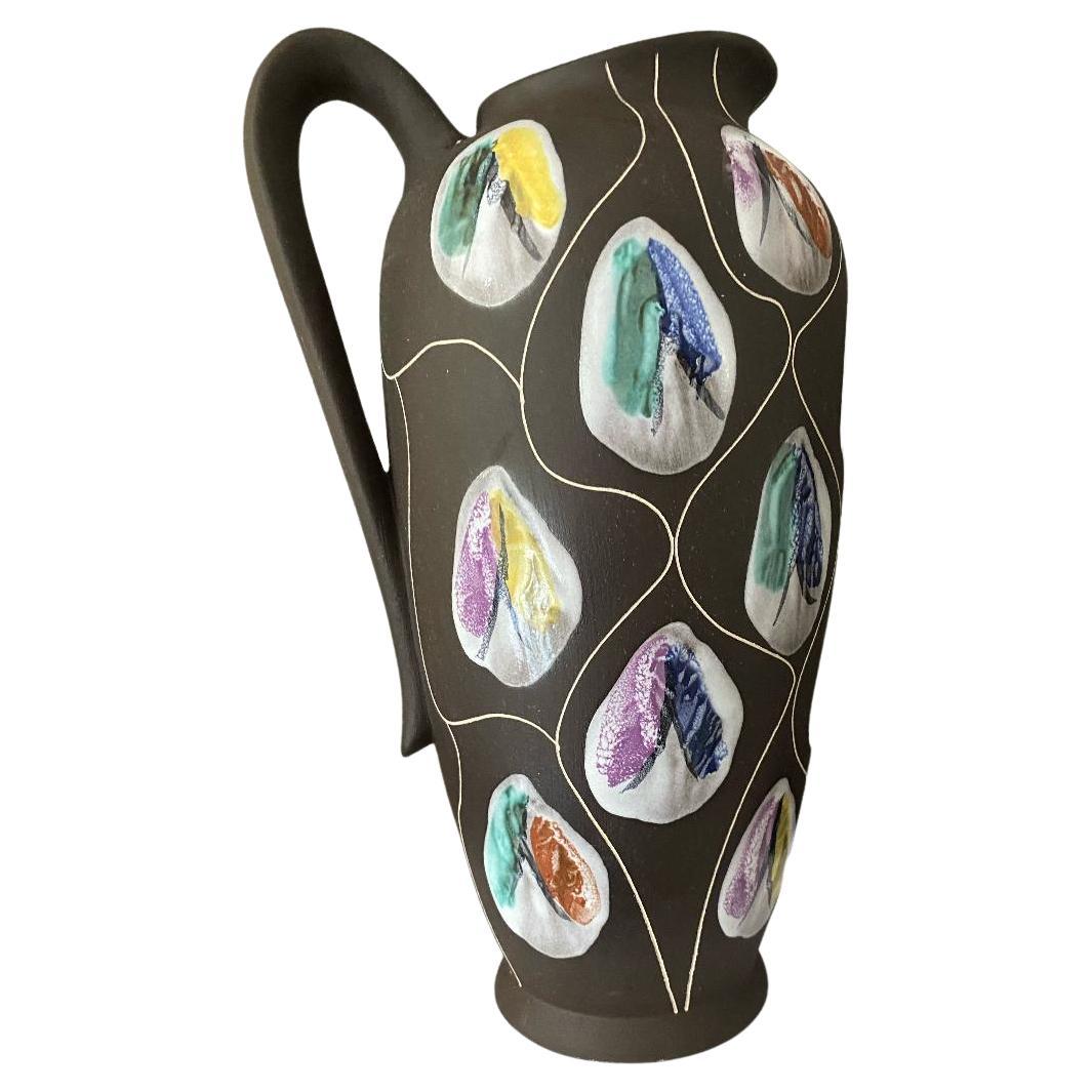 Large Mid-Century Vase/Pitcher by Bodo Mans for Bay Keramik For Sale