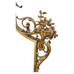 Large Mid-century Venetian Brass Wall Mirror, 1950s