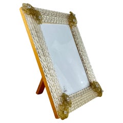 Large Mid-Century Venetian Murano Glass Photo Frame 1950s