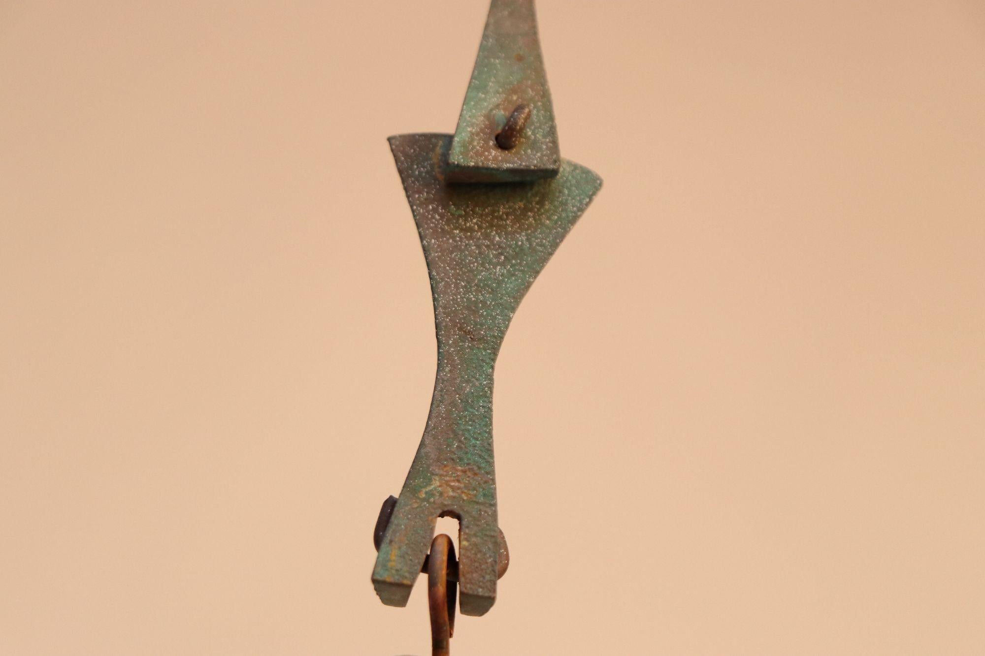 Grande cloche / carillon de vent en bronze vert-de-gris Paolo Soleri pour Arconsanti en vente 7