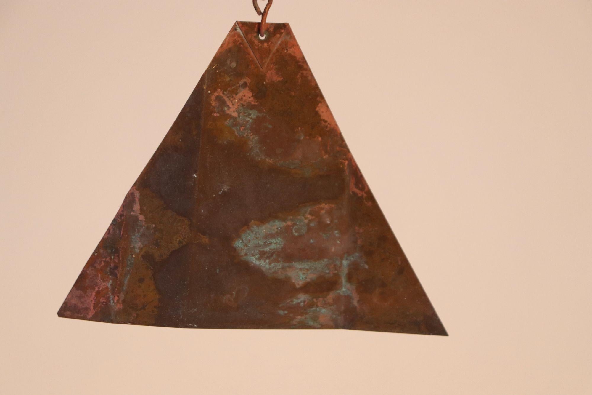 Grande cloche / carillon de vent en bronze vert-de-gris Paolo Soleri pour Arconsanti en vente 2