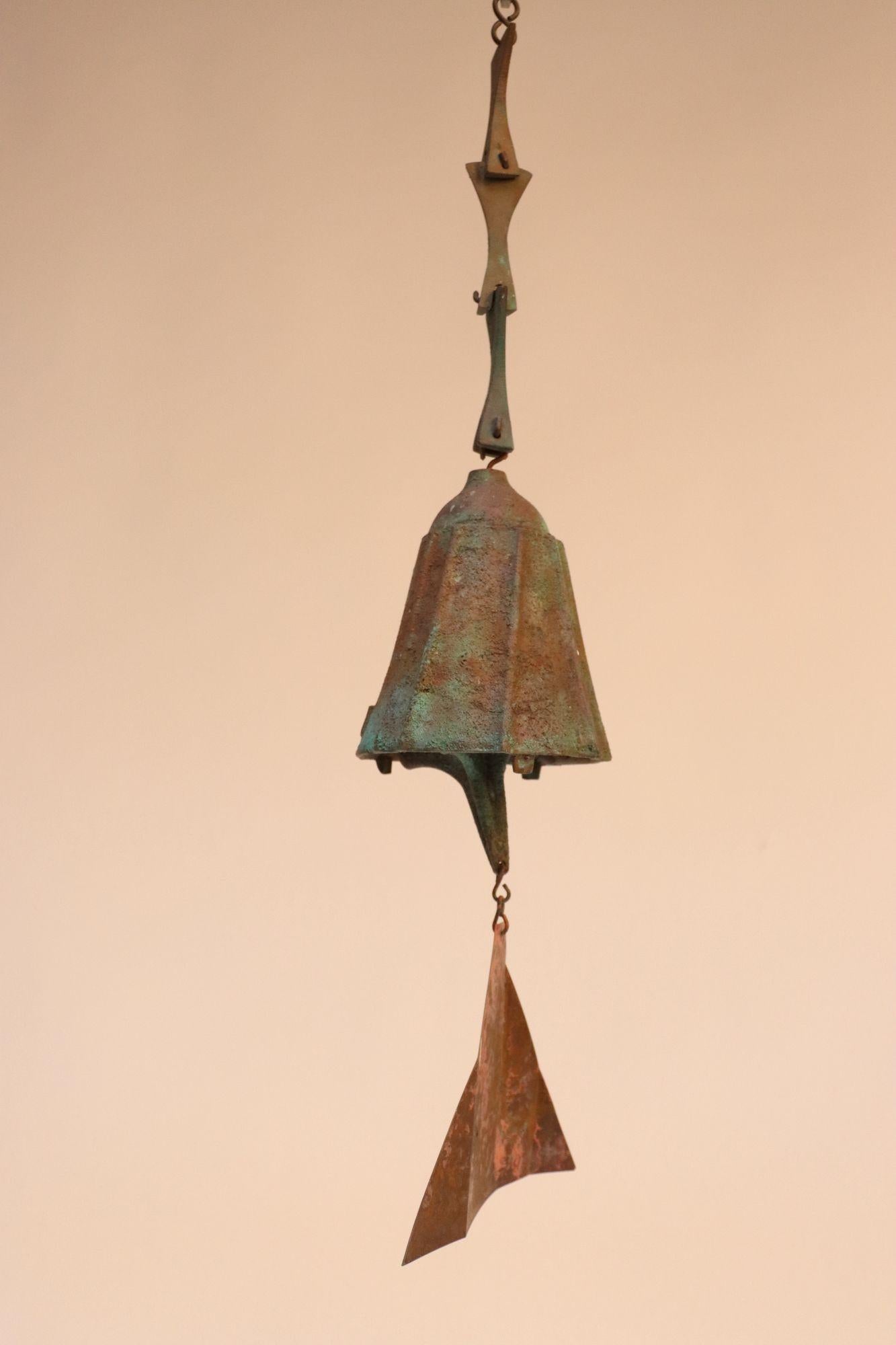 Grande cloche / carillon de vent en bronze vert-de-gris Paolo Soleri pour Arconsanti en vente 12